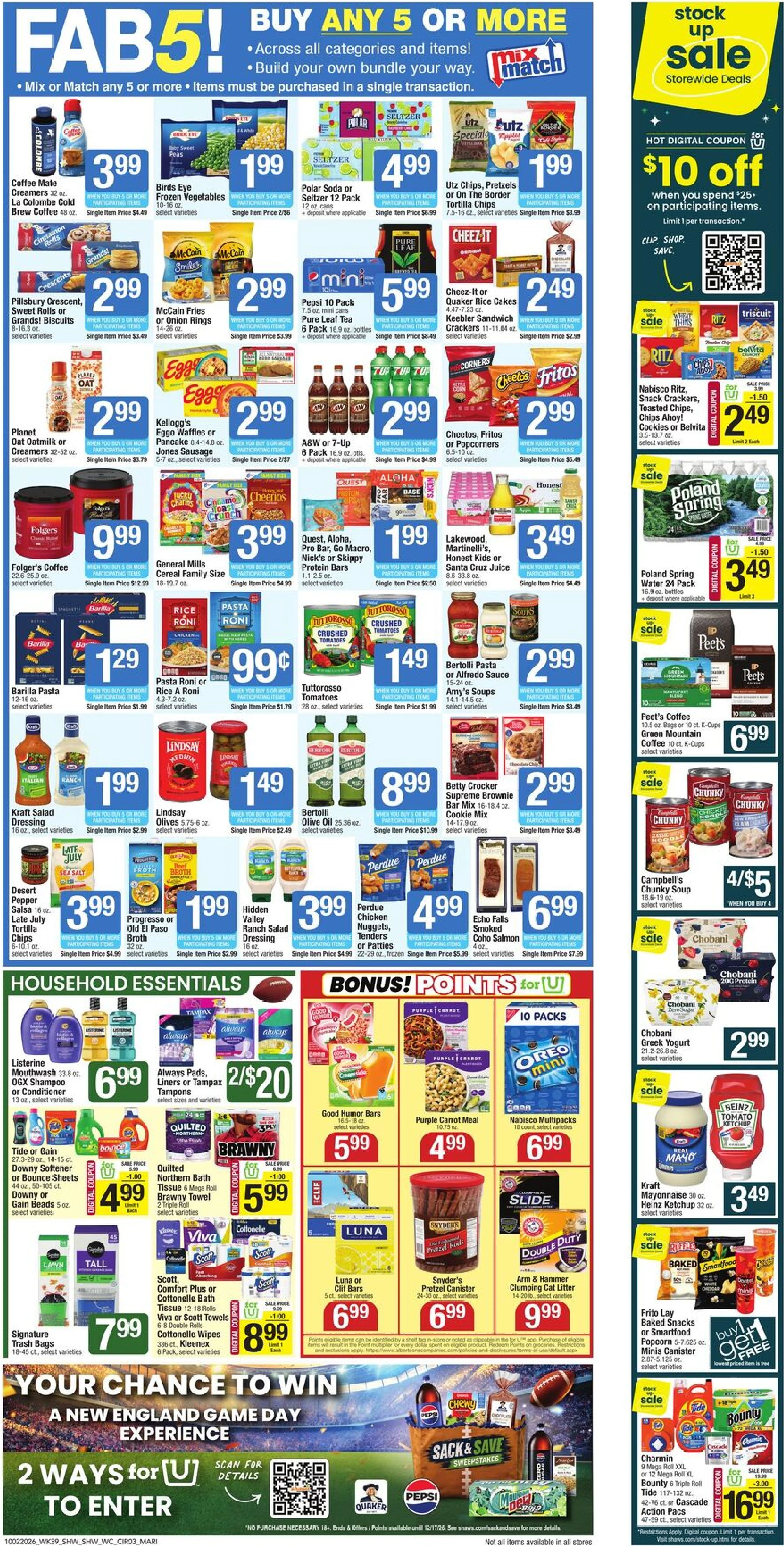 Shaw's Page 3 of 8, weekly ad for Oct 2 - Oct 8, 2026
