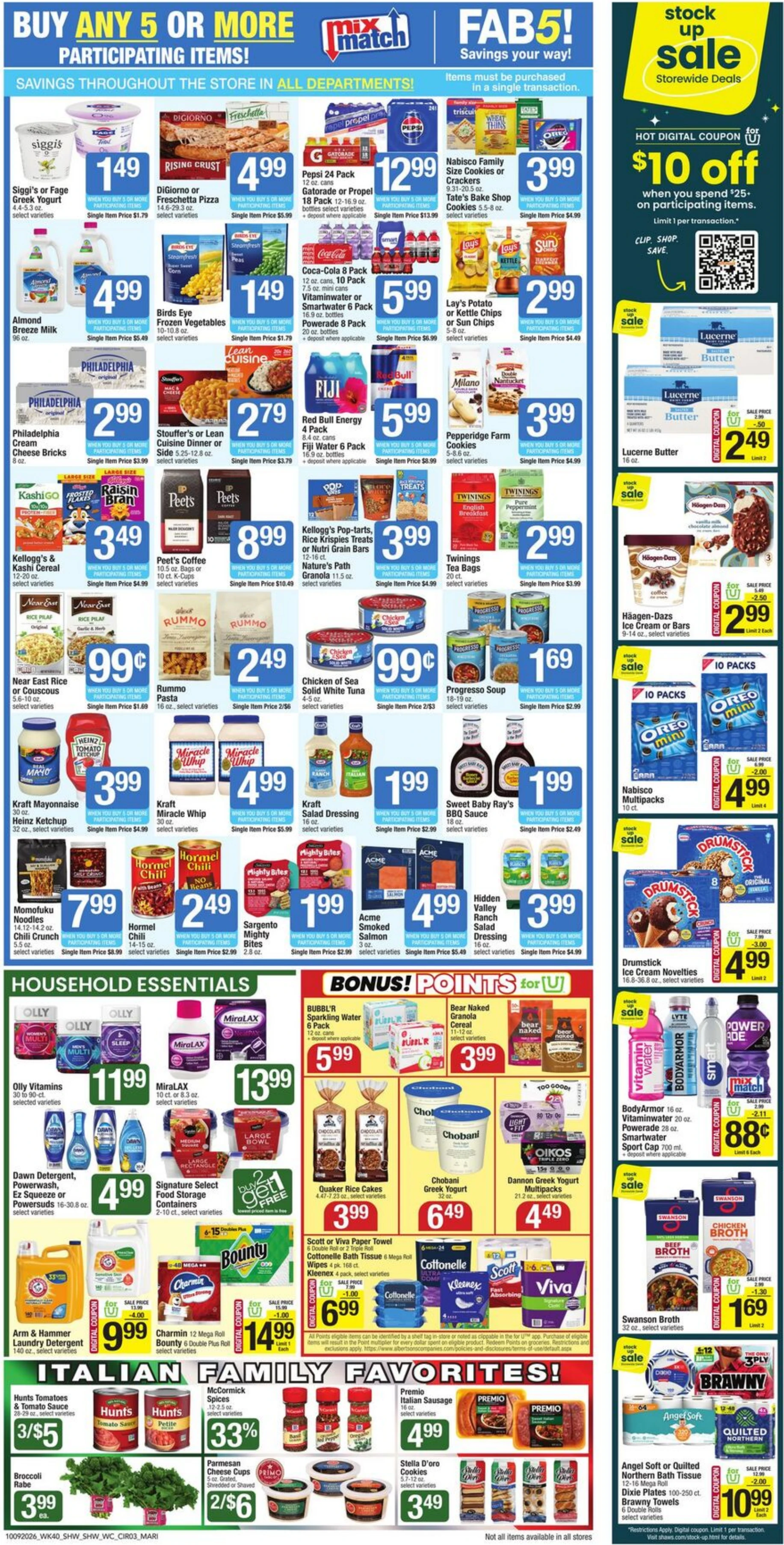 Shaw's Page 3 of 8, weekly ad for Oct 9 - Oct 15, 2026