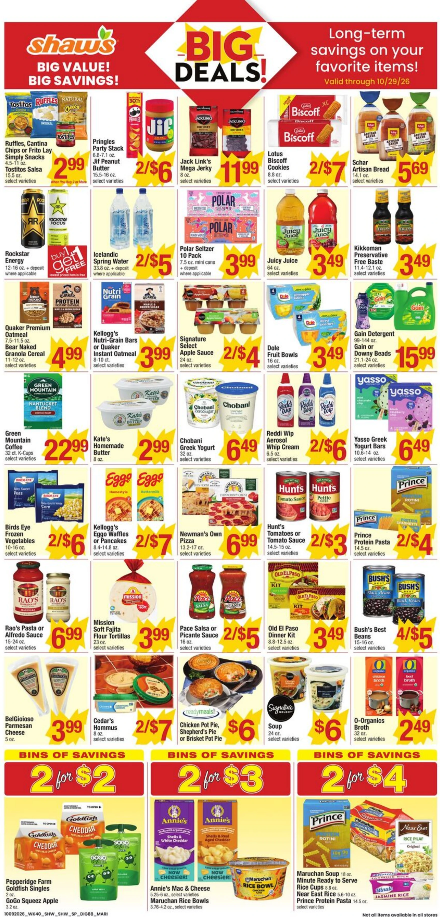 Shaw's Page 8 of 8, weekly ad for Oct 9 - Oct 15, 2026