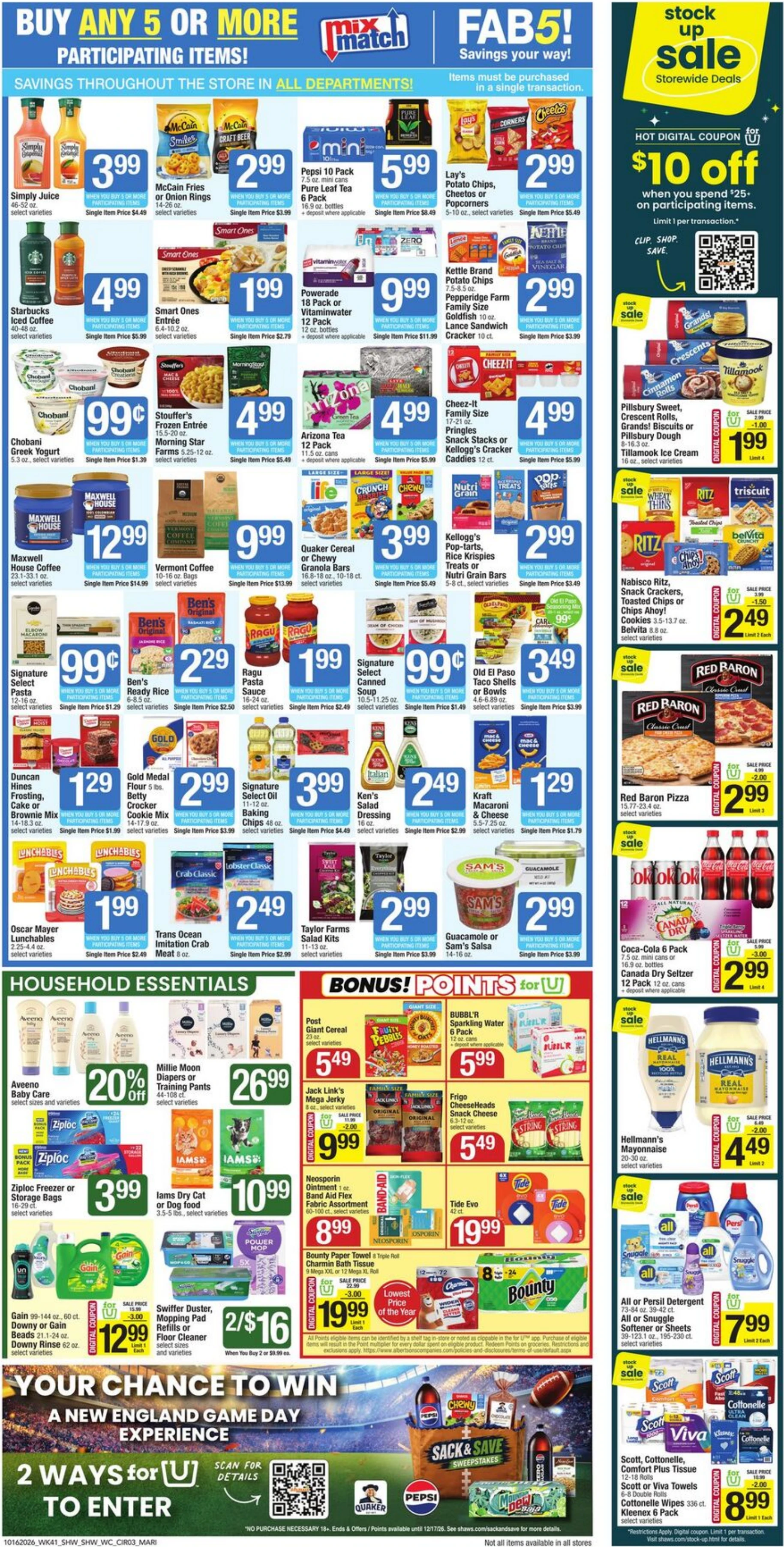 Shaw's Page 3 of 8, weekly ad for Oct 16 - Oct 22, 2026