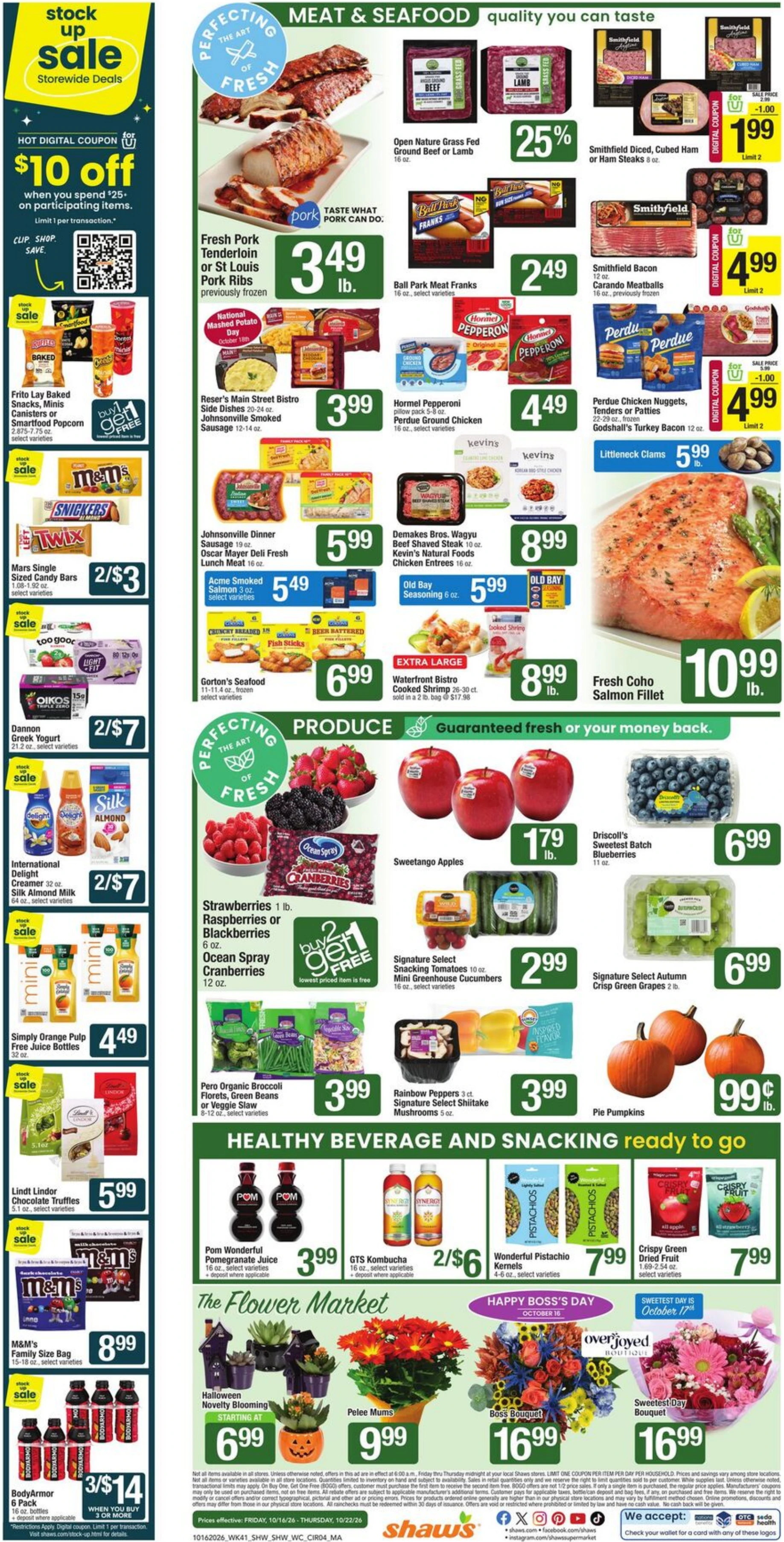 Shaw's Page 4 of 8, weekly ad for Oct 16 - Oct 22, 2026