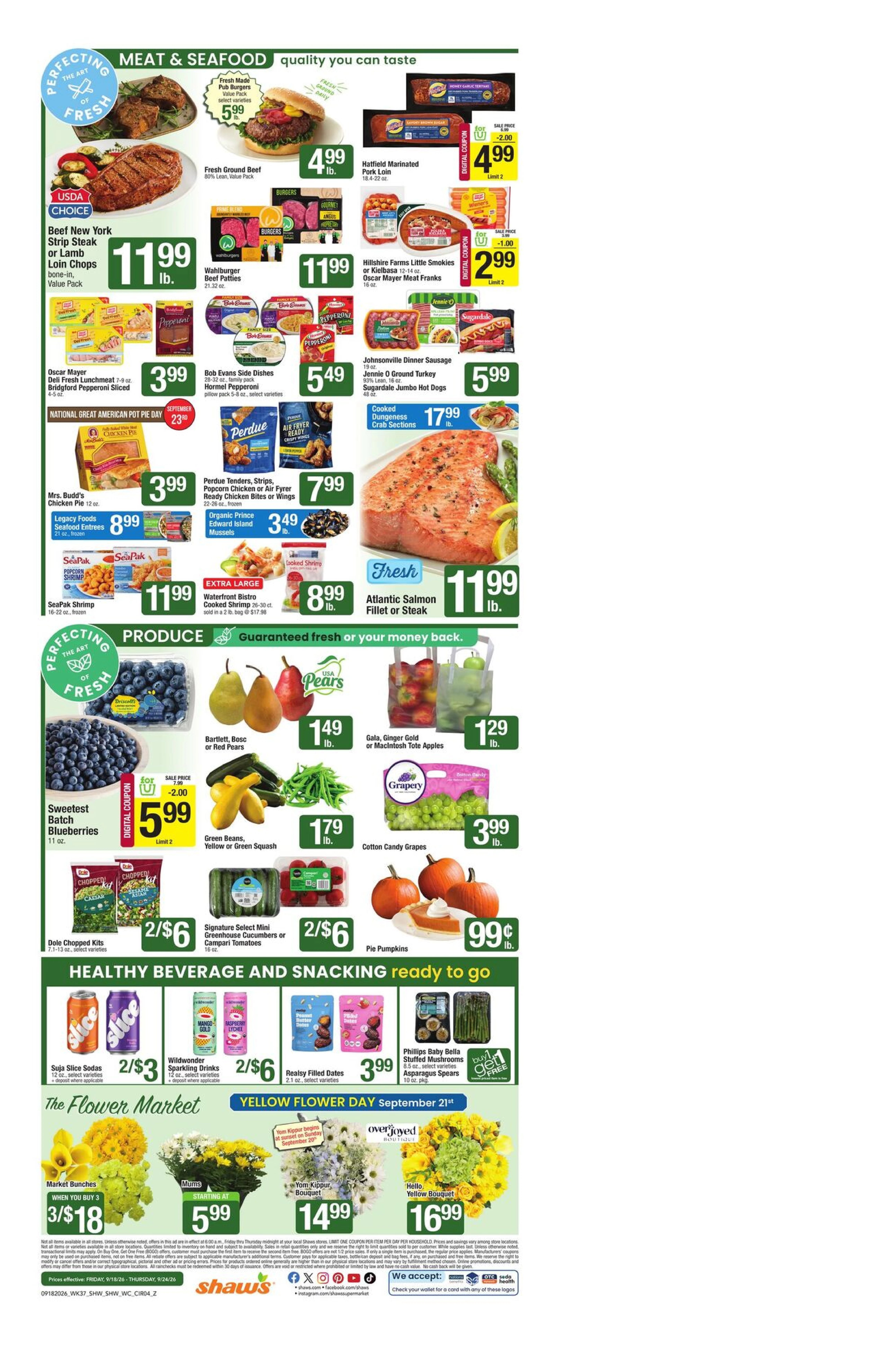 Shaw's Page 4 of 9, weekly ad for Sep 18 - Sep 24, 2026