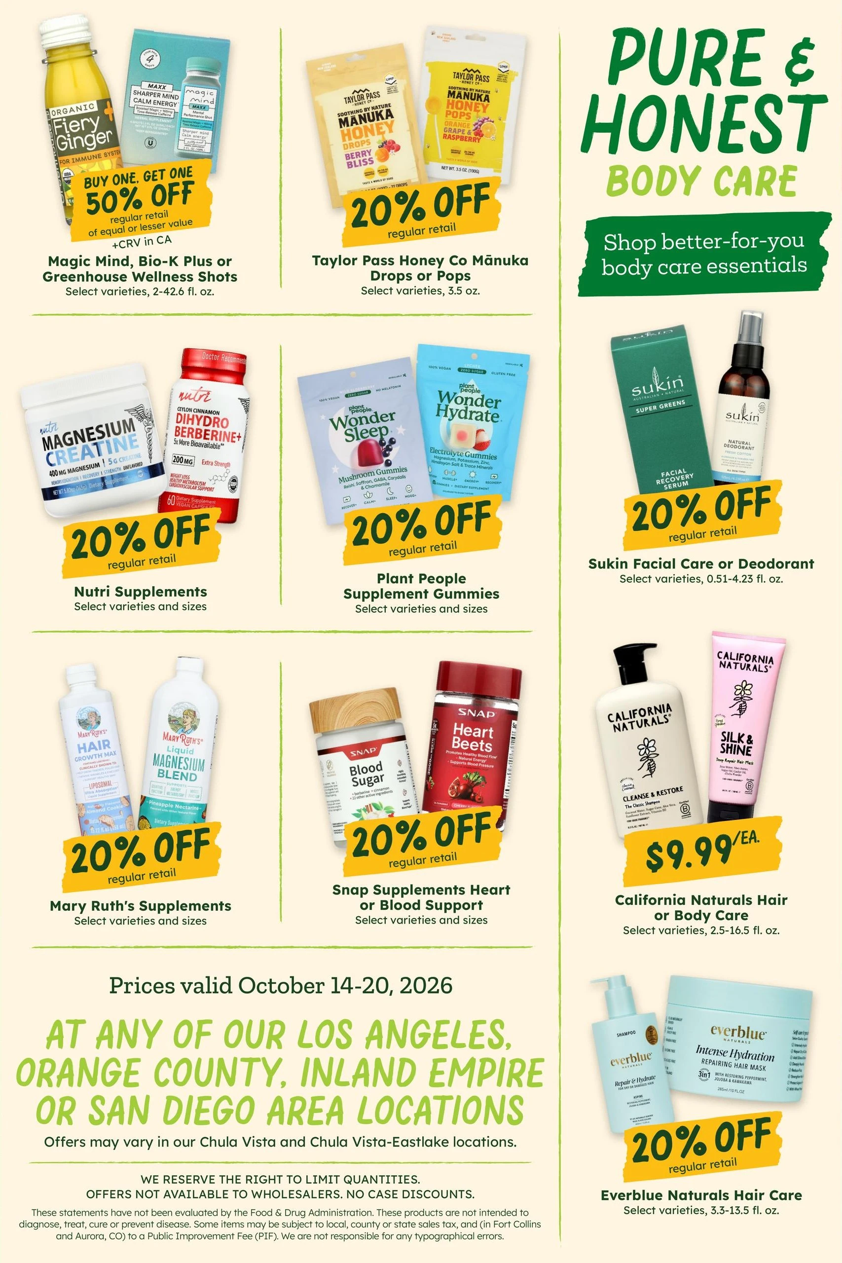 Sprouts Page 11 of 12, weekly ad for Oct 14 - Oct 20, 2026