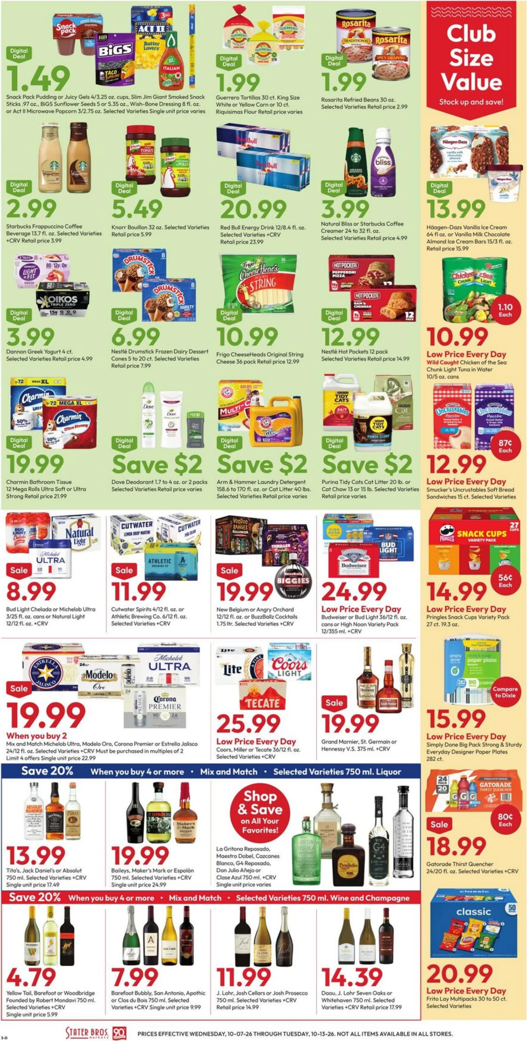 Stater Bros. Markets Page 3 of 7, weekly ad for Oct 7 - Oct 13, 2026