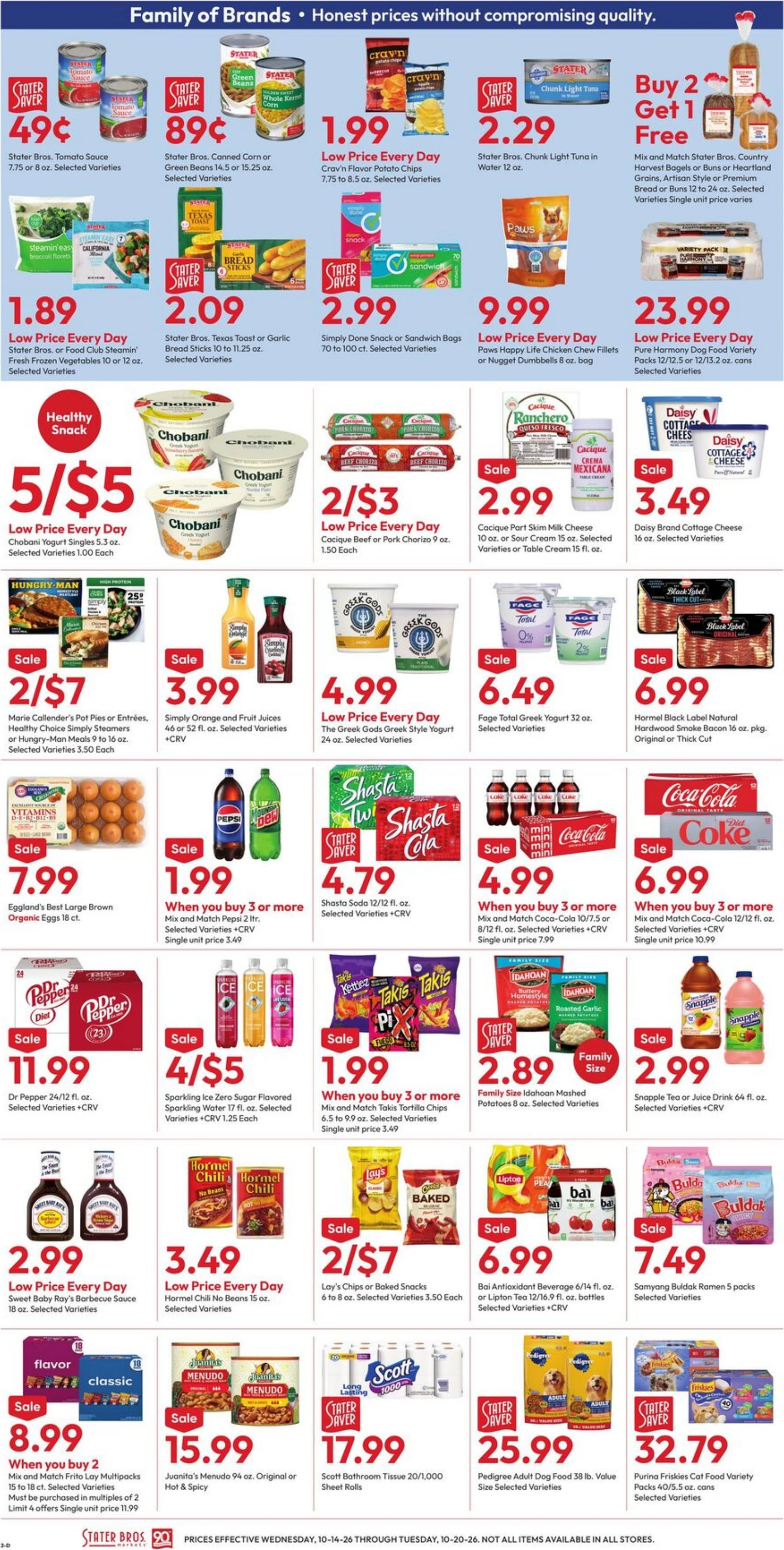 Stater Bros. Markets Page 2 of 7, weekly ad for Oct 14 - Oct 20, 2026