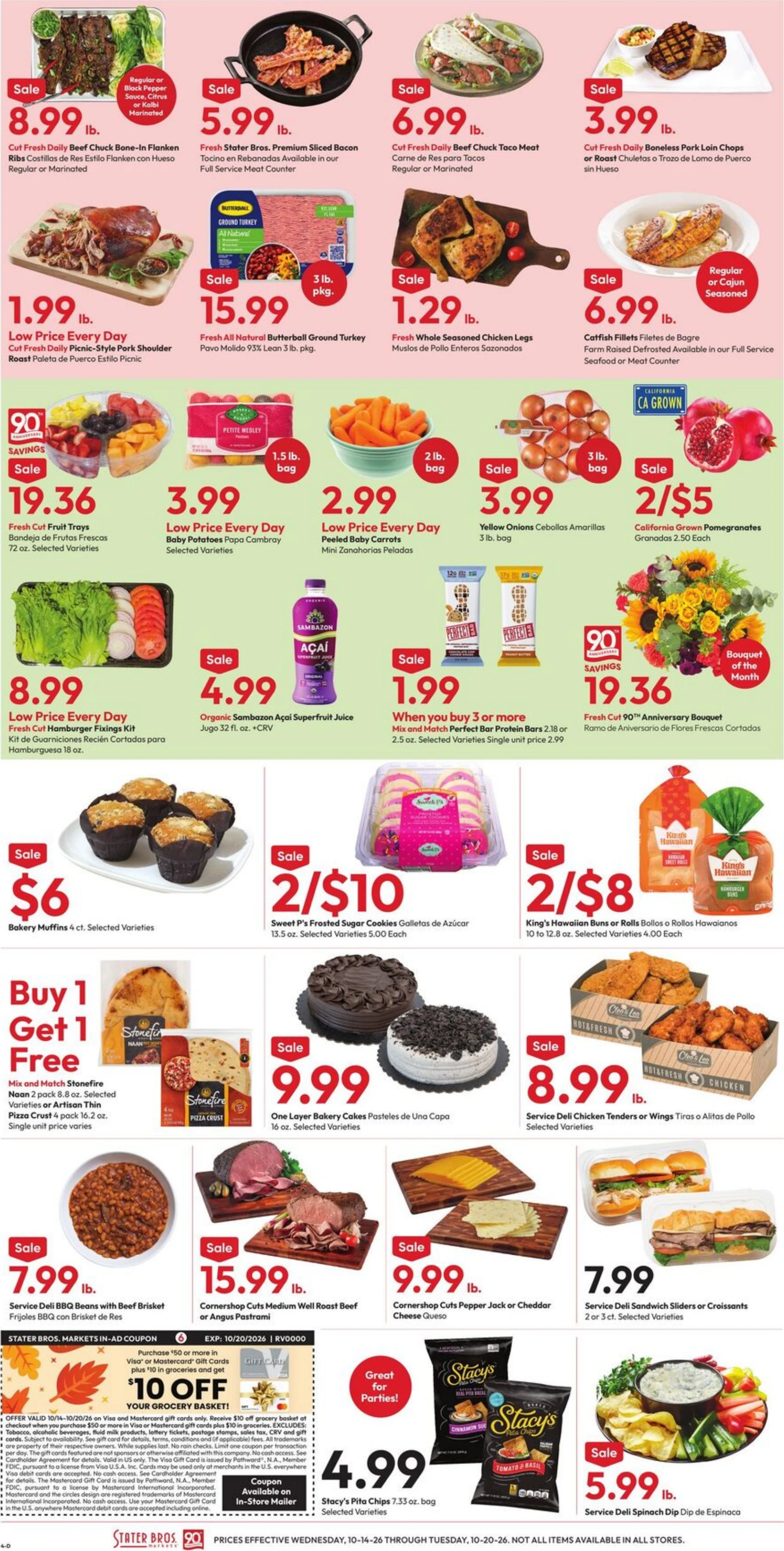 Stater Bros. Markets Page 4 of 7, weekly ad for Oct 14 - Oct 20, 2026