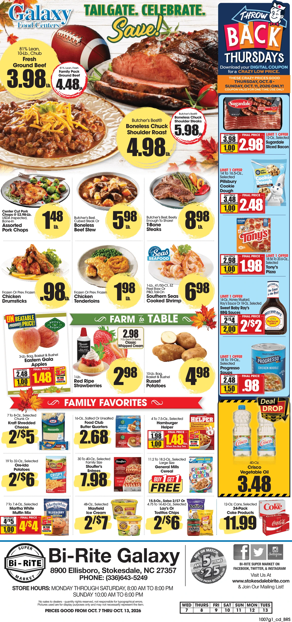 Stokesdale Bi-rite Page 3 of 6, weekly ad for Oct 7 - Oct 13, 2026