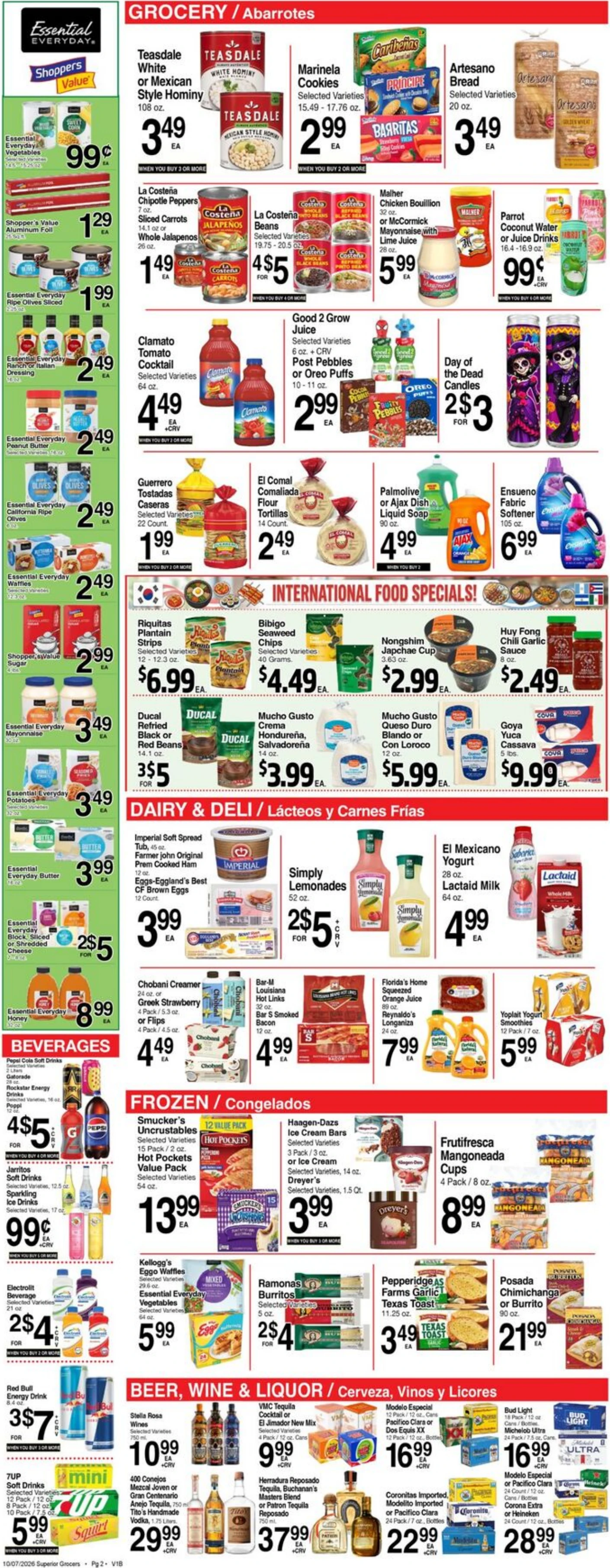Superior Grocers Page 2 of 4, weekly ad for Oct 7 - Oct 13, 2026