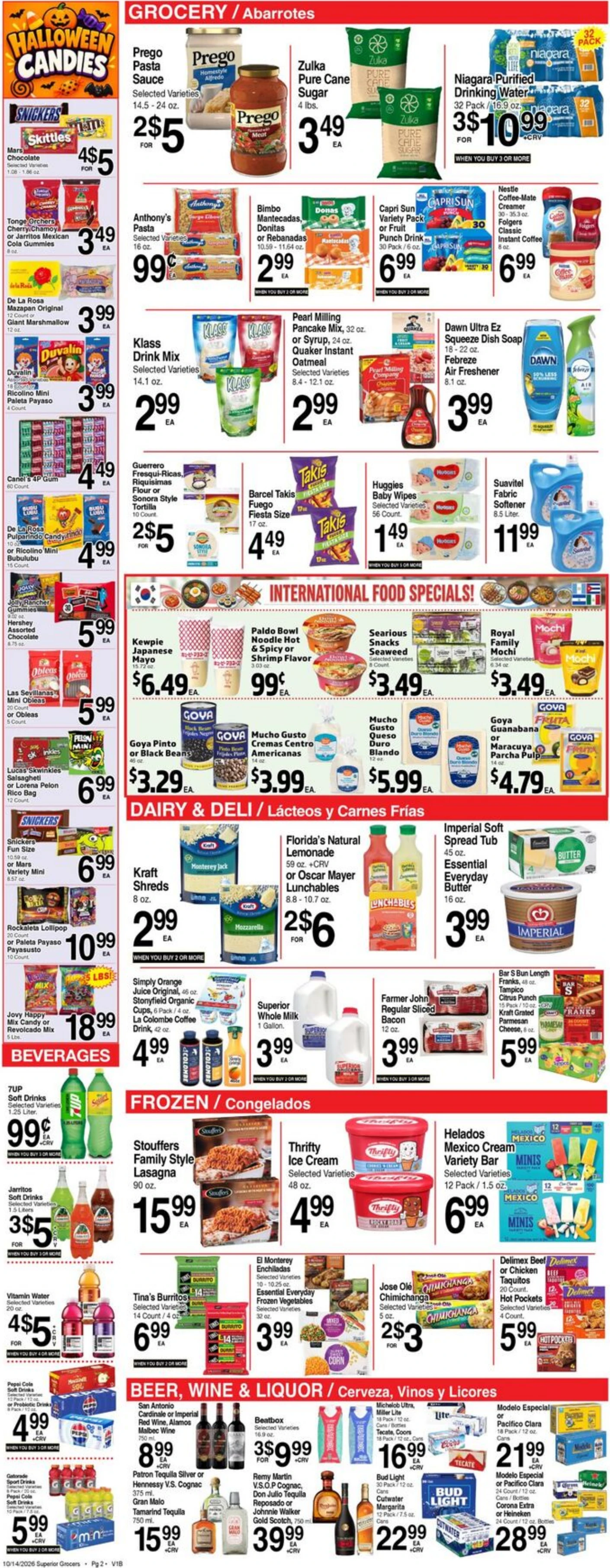 Superior Grocers Page 2 of 4, weekly ad for Oct 14 - Oct 20, 2026