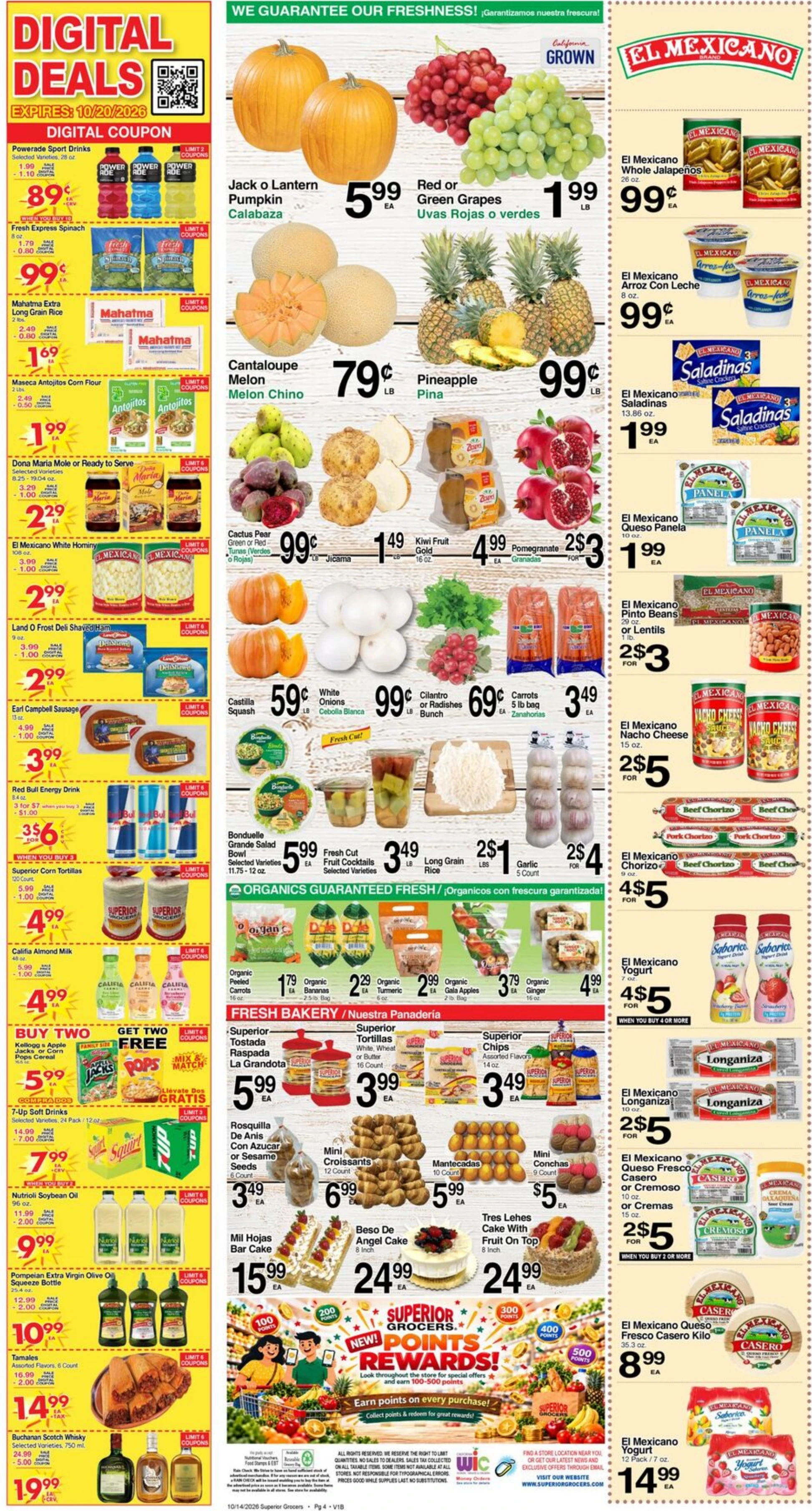 Superior Grocers Page 4 of 4, weekly ad for Oct 14 - Oct 20, 2026