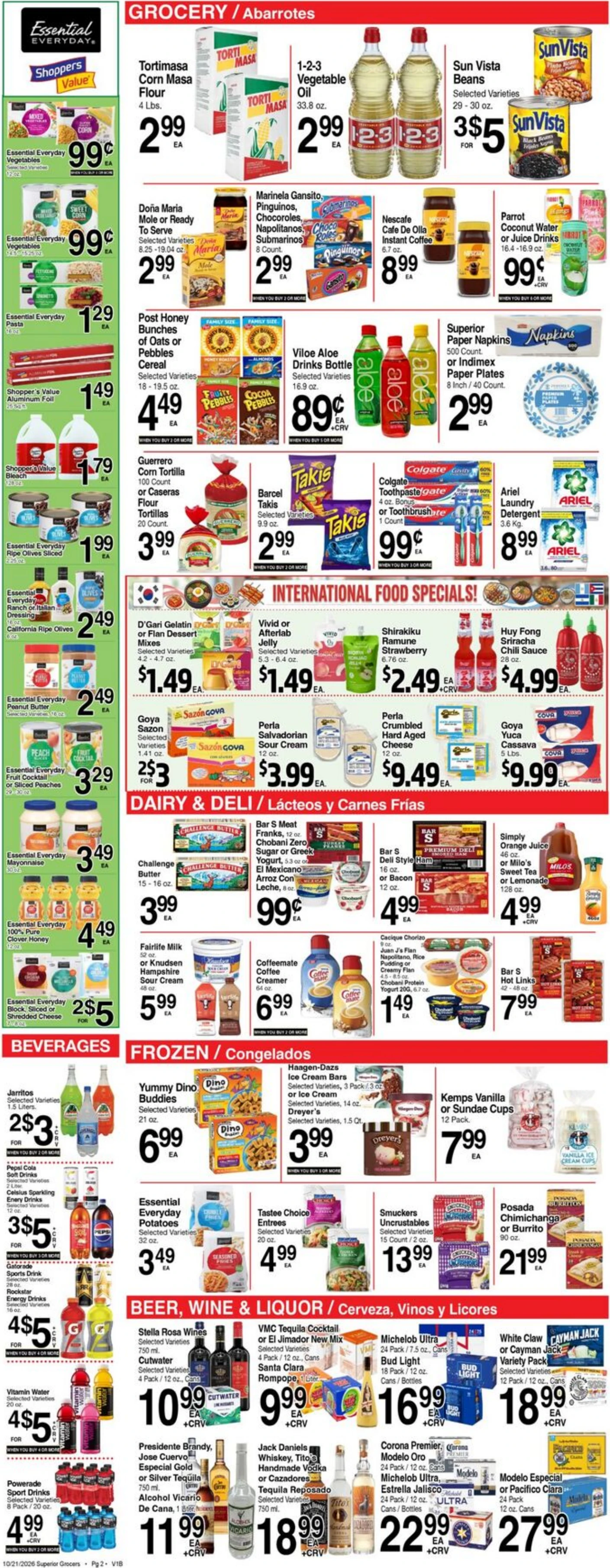 Superior Grocers Page 2 of 4, weekly ad for Oct 21 - Oct 27, 2026