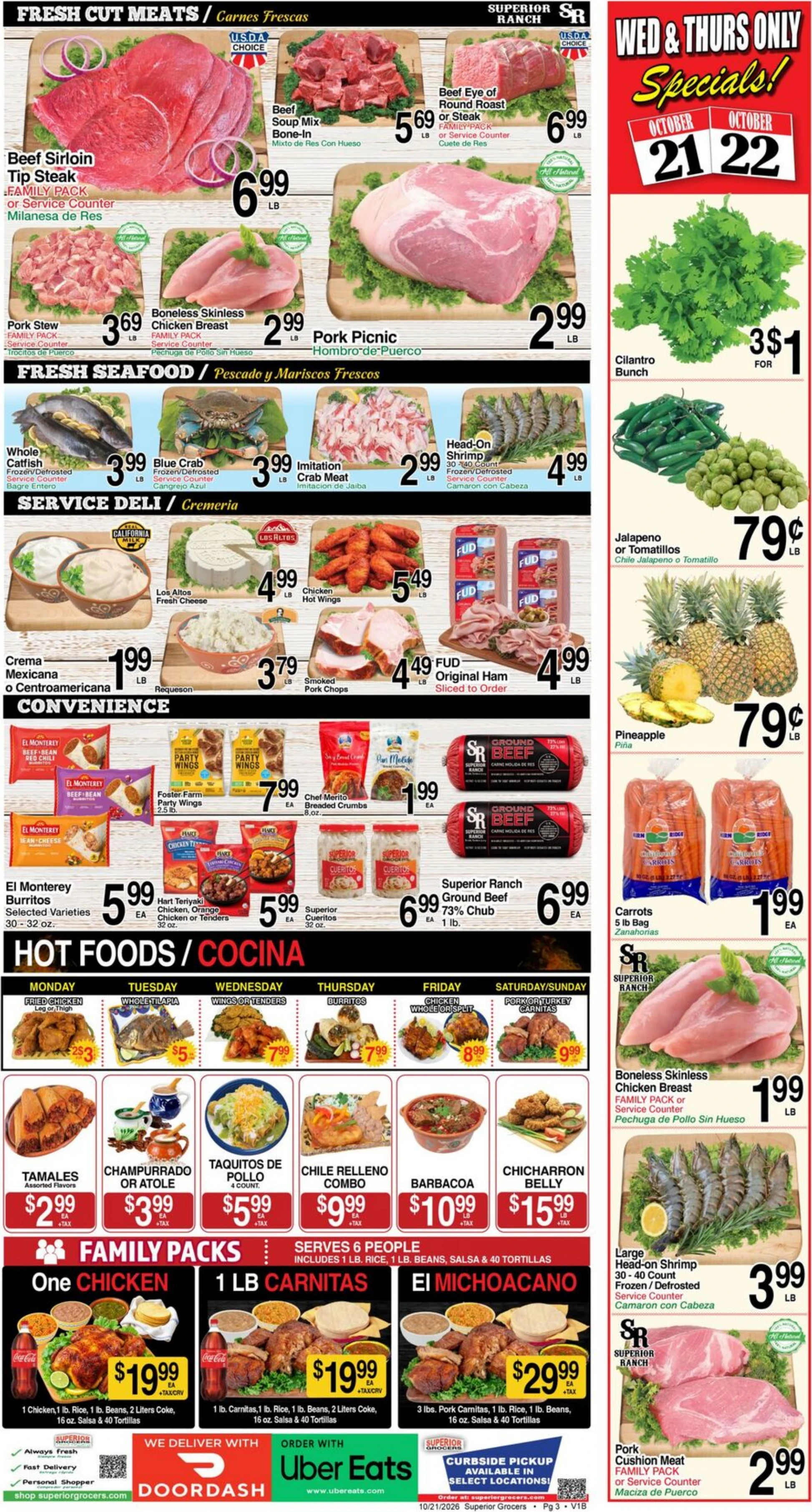Superior Grocers Page 3 of 4, weekly ad for Oct 21 - Oct 27, 2026