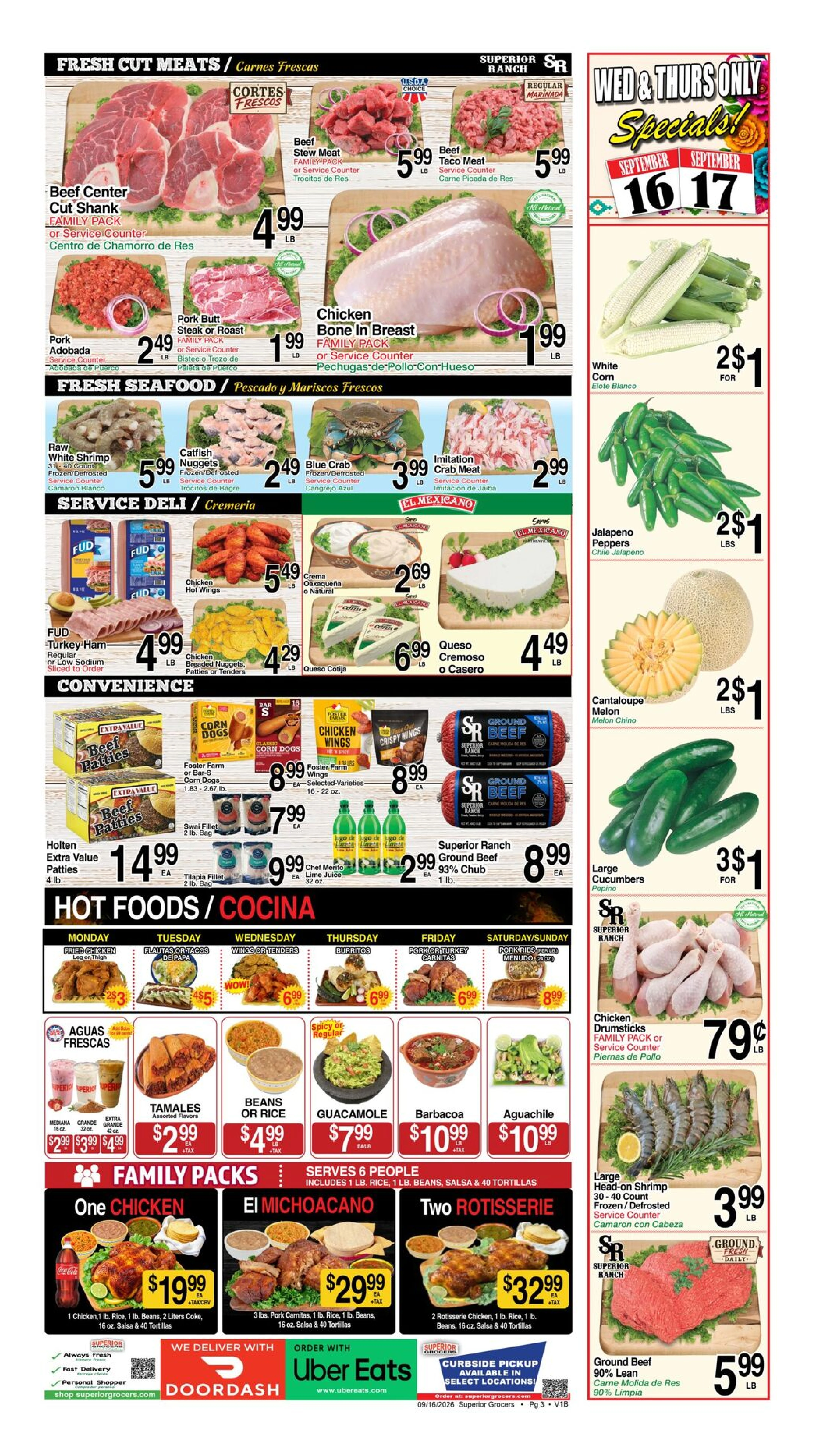 Superior Grocers Page 3 of 4, weekly ad for Sep 16 - Sep 22, 2026