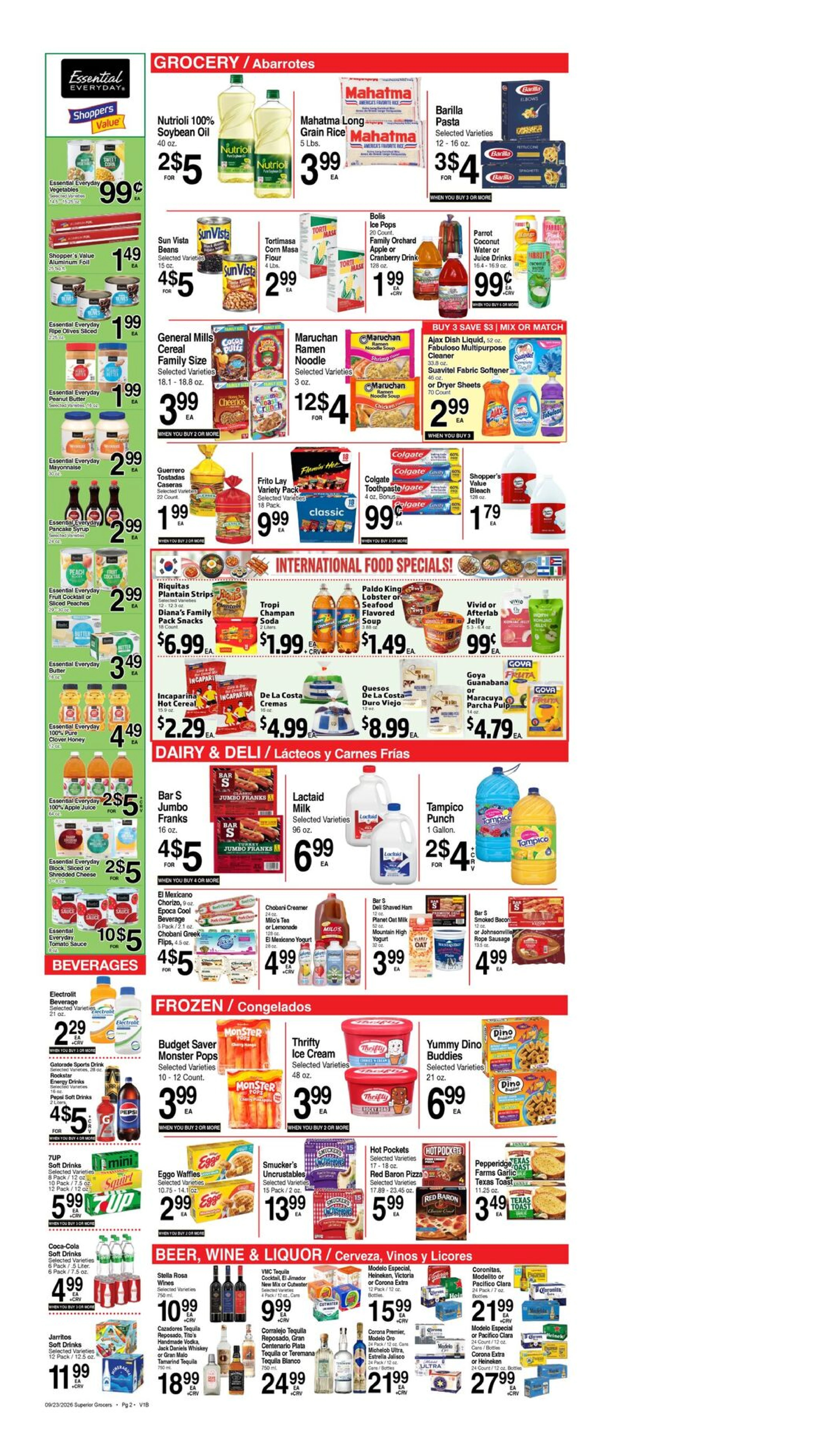 Superior Grocers Page 2 of 4, weekly ad for Sep 23 - Sep 29, 2026