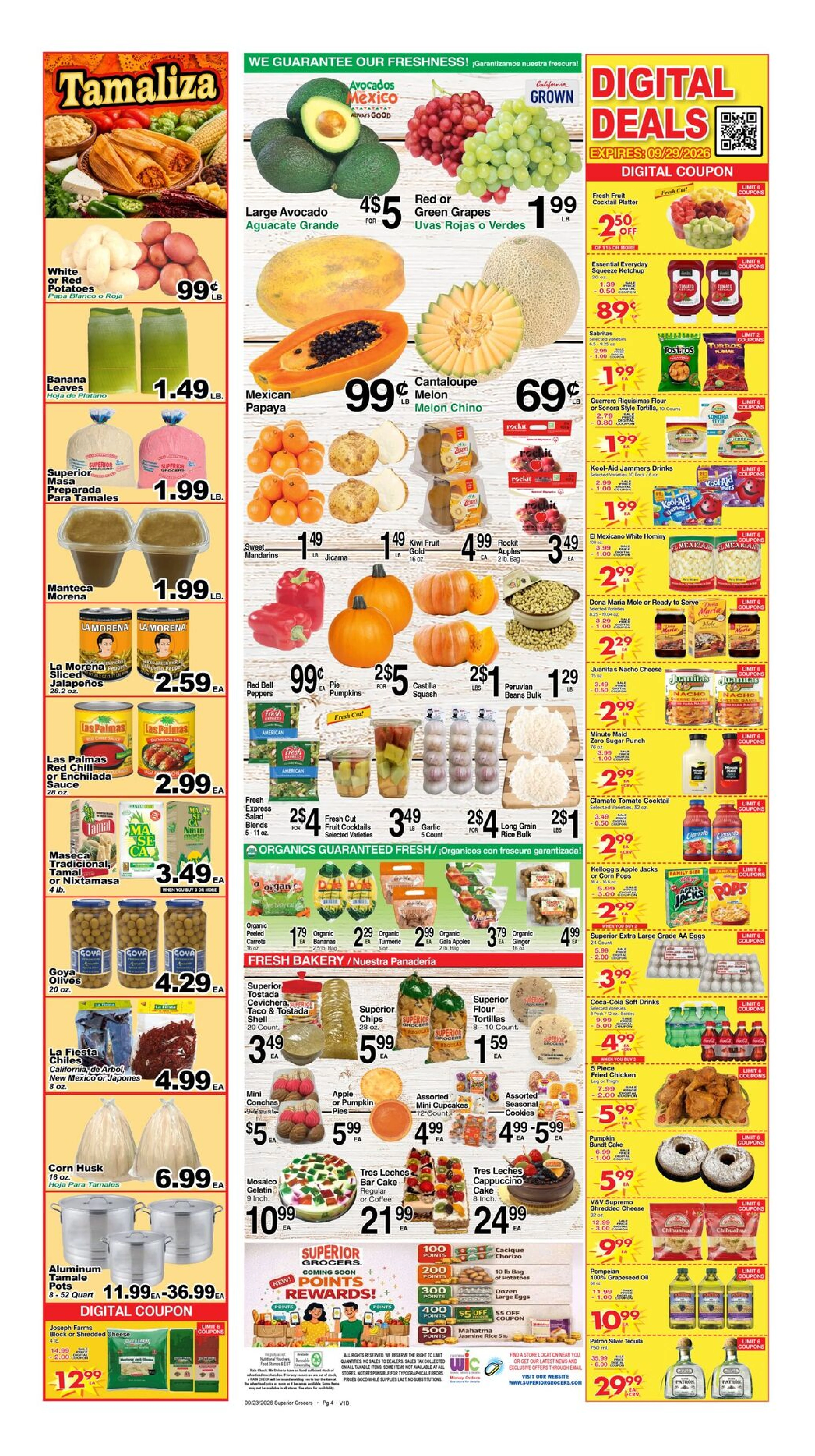Superior Grocers Page 4 of 4, weekly ad for Sep 23 - Sep 29, 2026