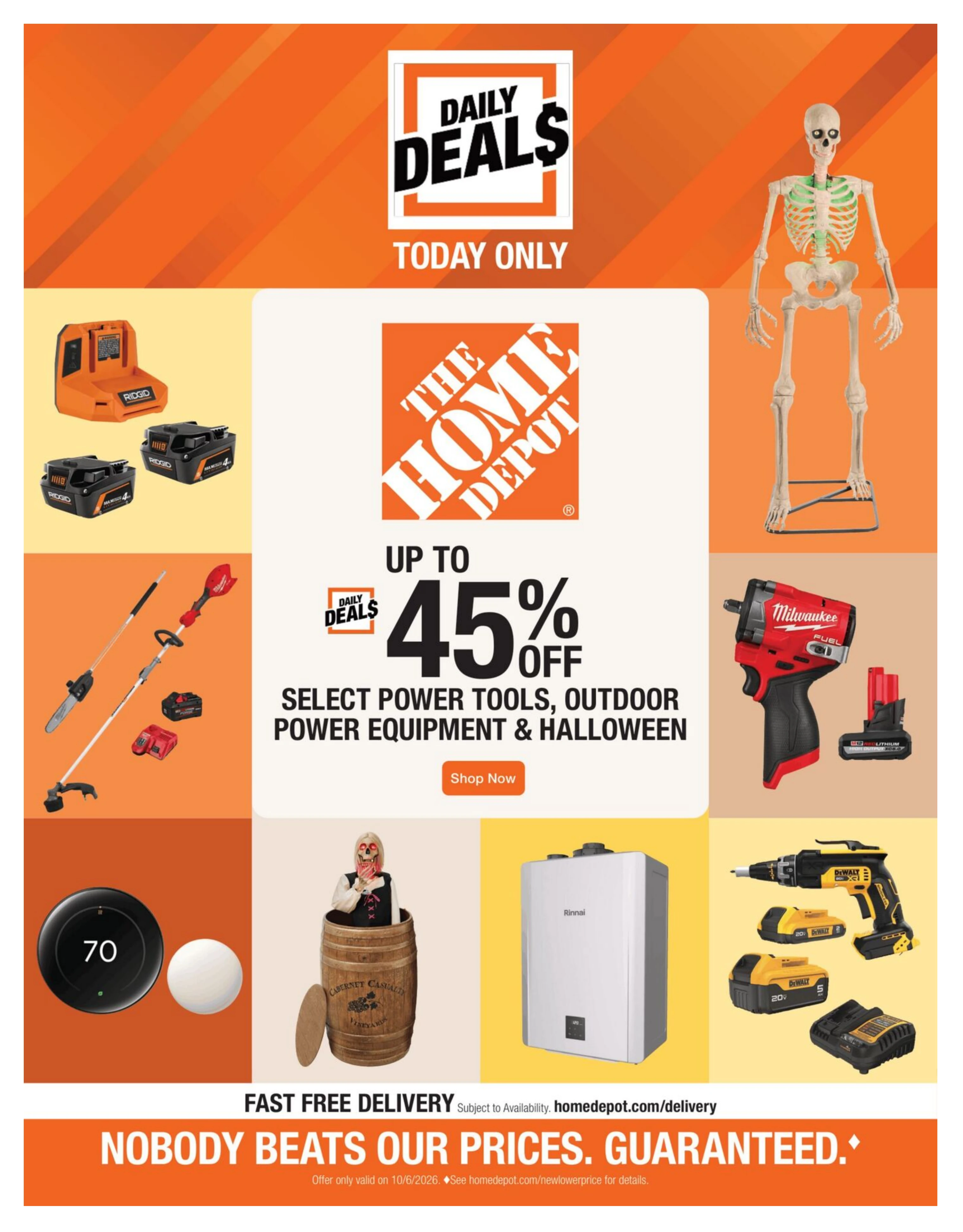 The Home Depot Page 1 of 1, weekly ad for Oct 6 - Oct 6, 2026