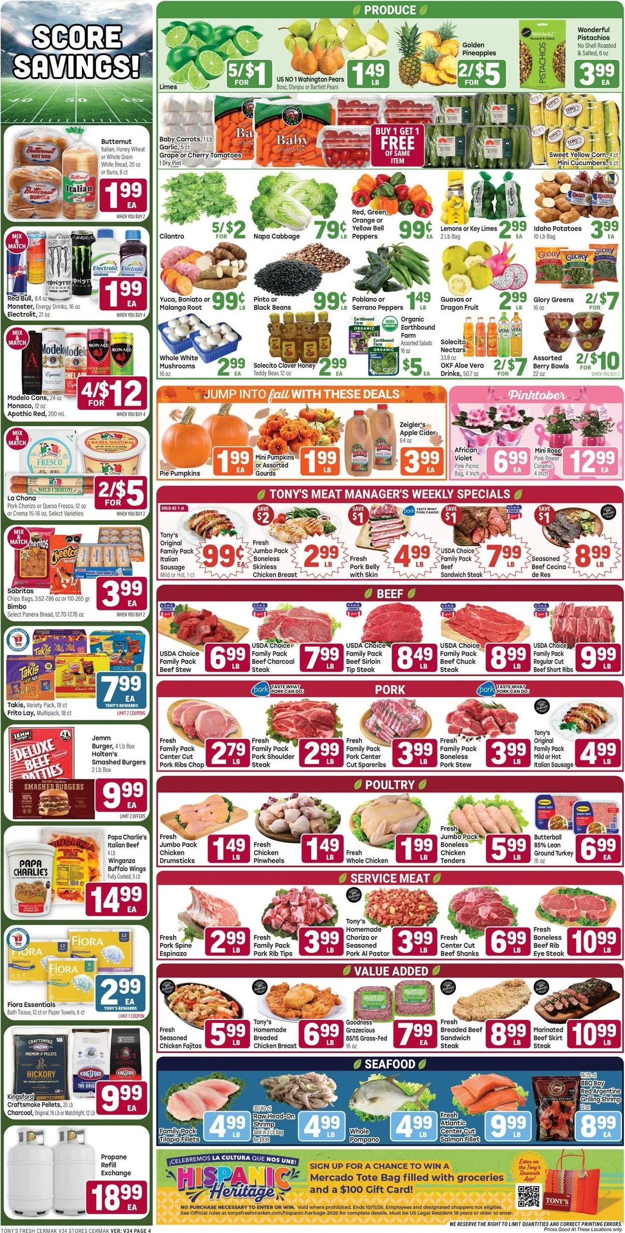Tony's Fresh Market Page 4 of 4, weekly ad for Oct 7 - Oct 13, 2026