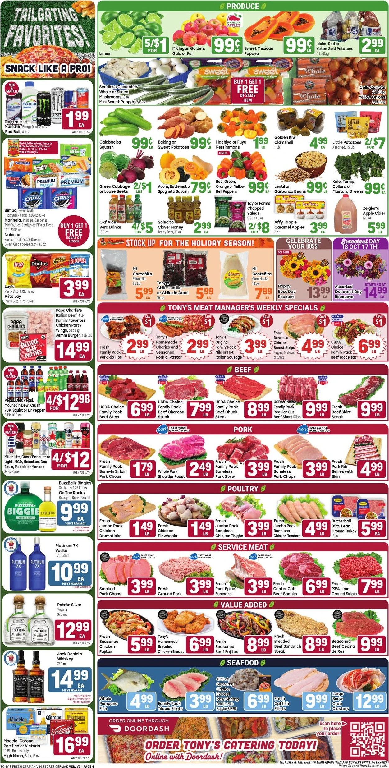 Tony's Fresh Market Page 4 of 4, weekly ad for Oct 14 - Oct 20, 2026