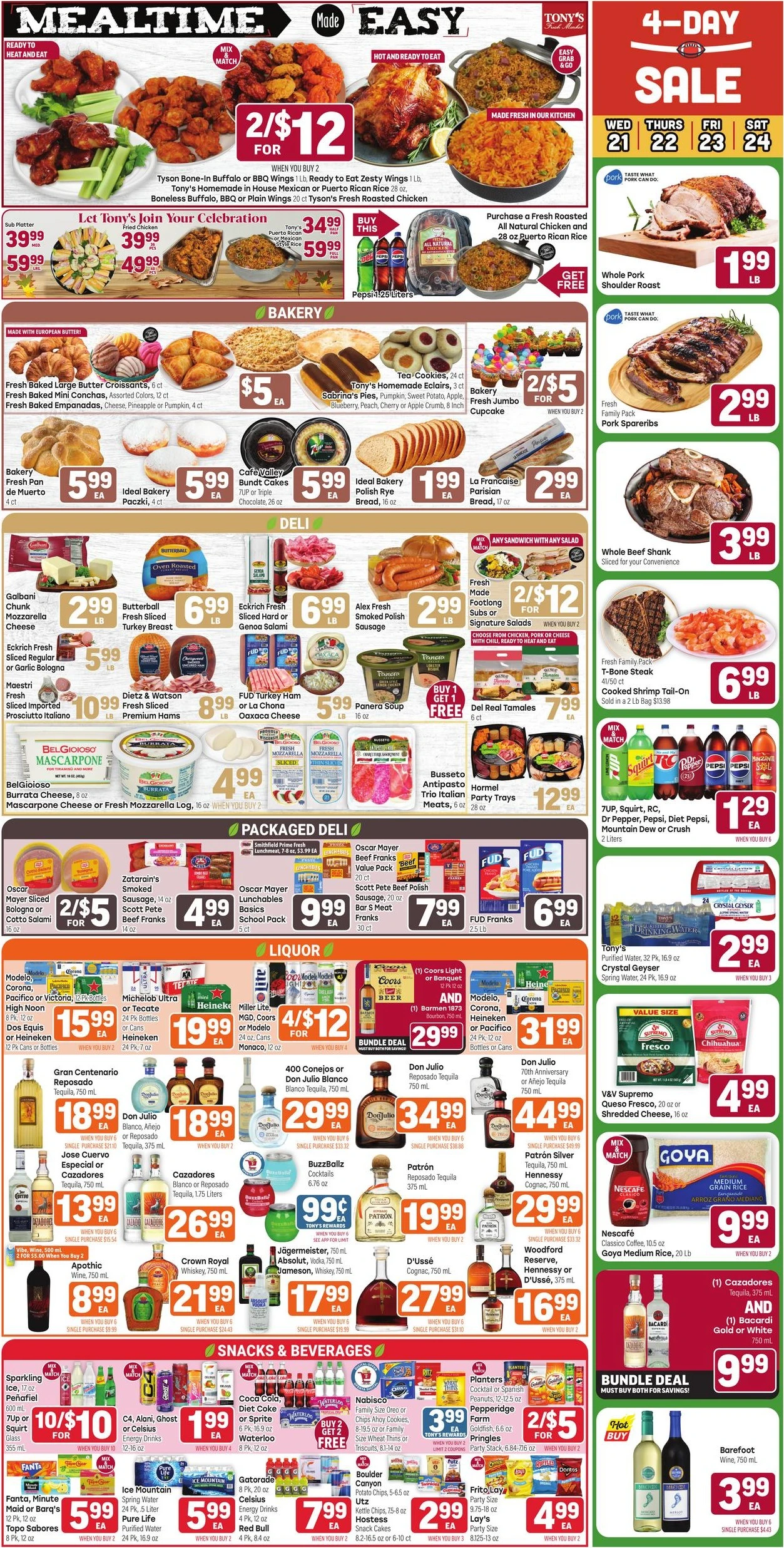 Tony's Fresh Market Page 3 of 4, weekly ad for Oct 21 - Oct 27, 2026