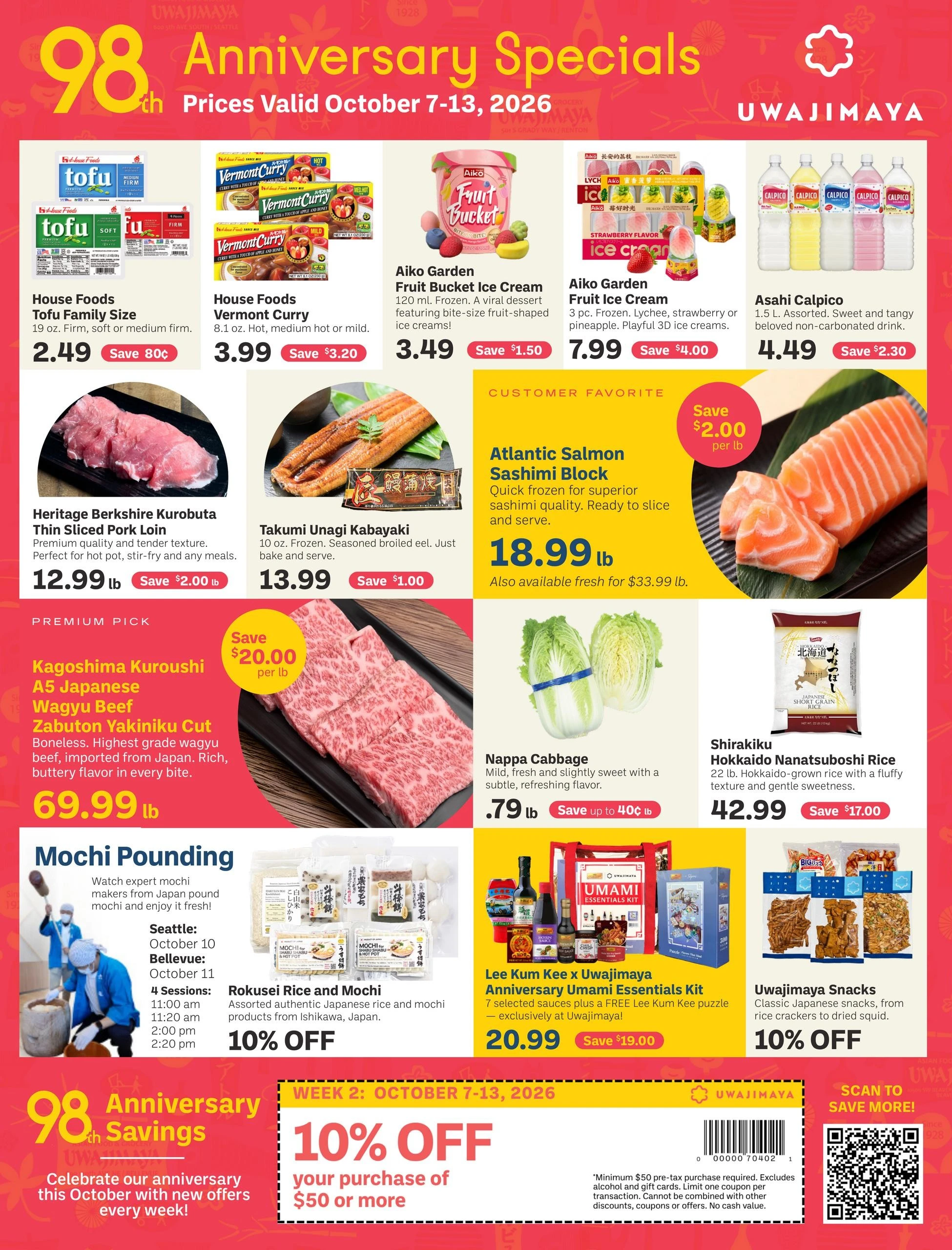 Uwajimaya Page 1 of 2, weekly ad for Oct 7 - Oct 13, 2026
