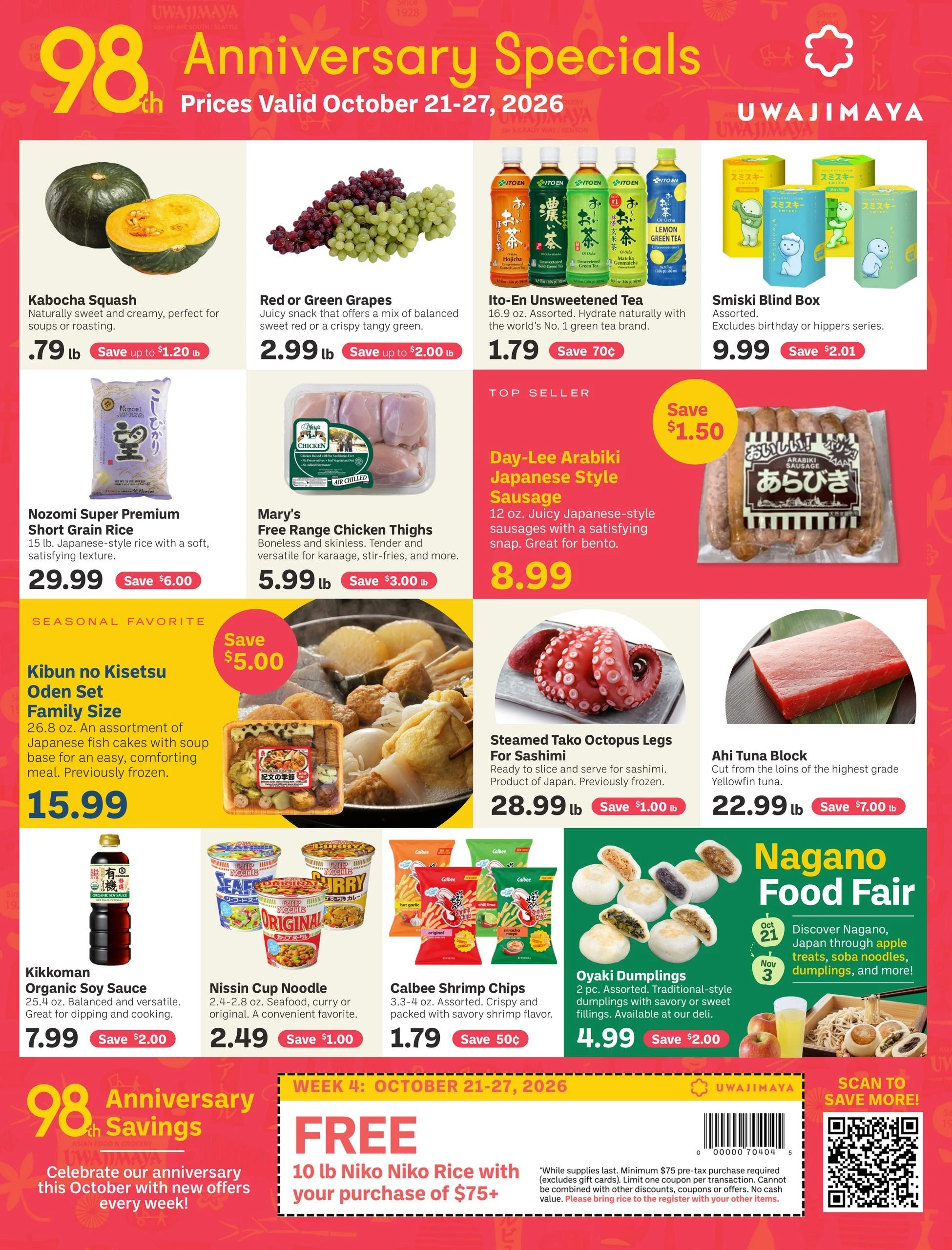 Uwajimaya Page 1 of 3, weekly ad for Oct 21 - Oct 27, 2026