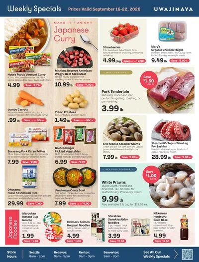 Uwajimaya Page 1 of 2, weekly ad for Sep 16 - Sep 22, 2026