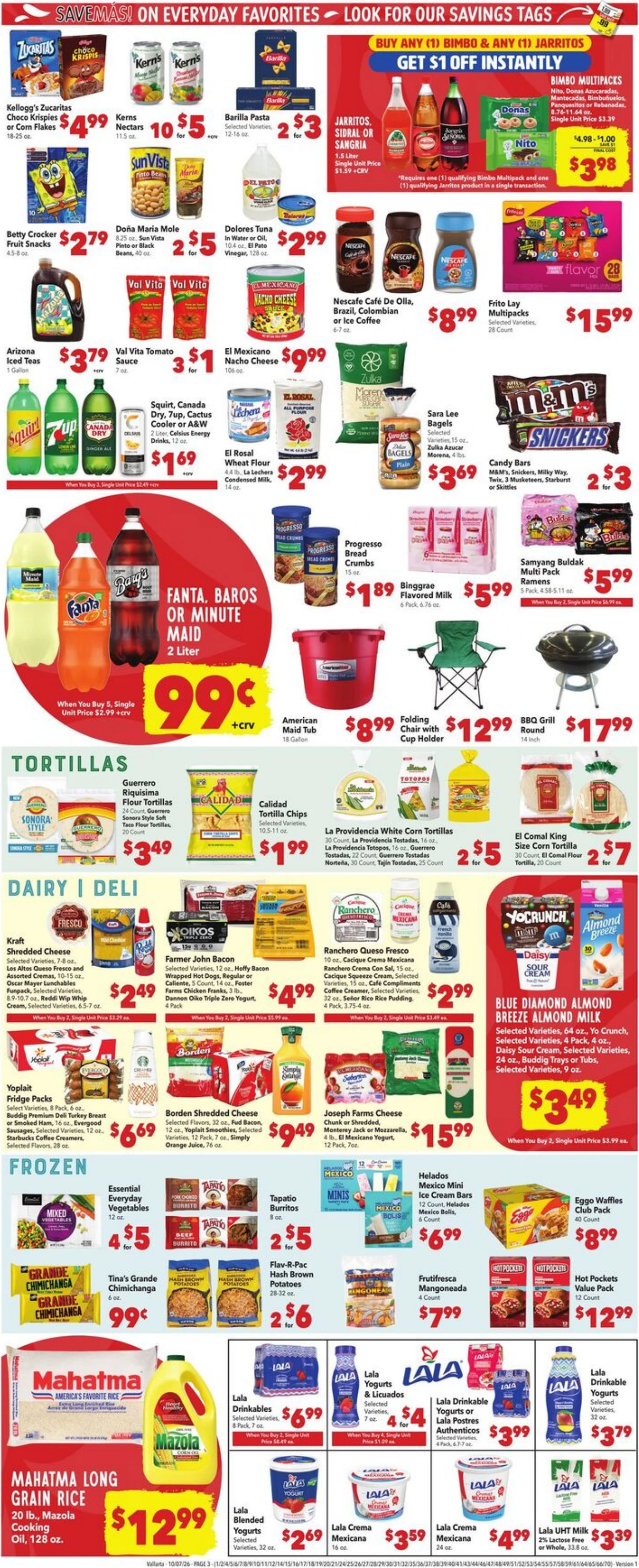 Vallarta Supermarkets Page 3 of 4, weekly ad for Oct 7 - Oct 13, 2026