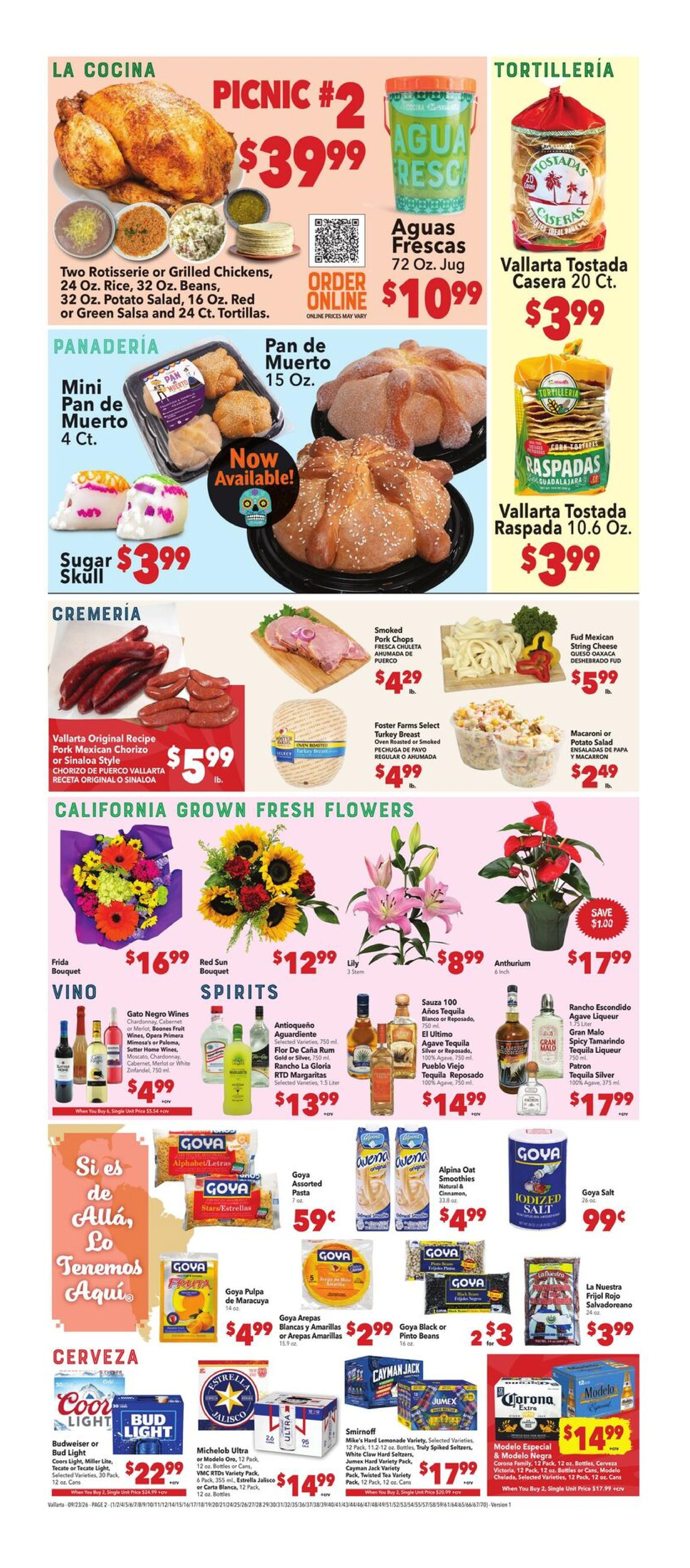 Vallarta Supermarkets Page 2 of 4, weekly ad for Sep 23 - Sep 29, 2026