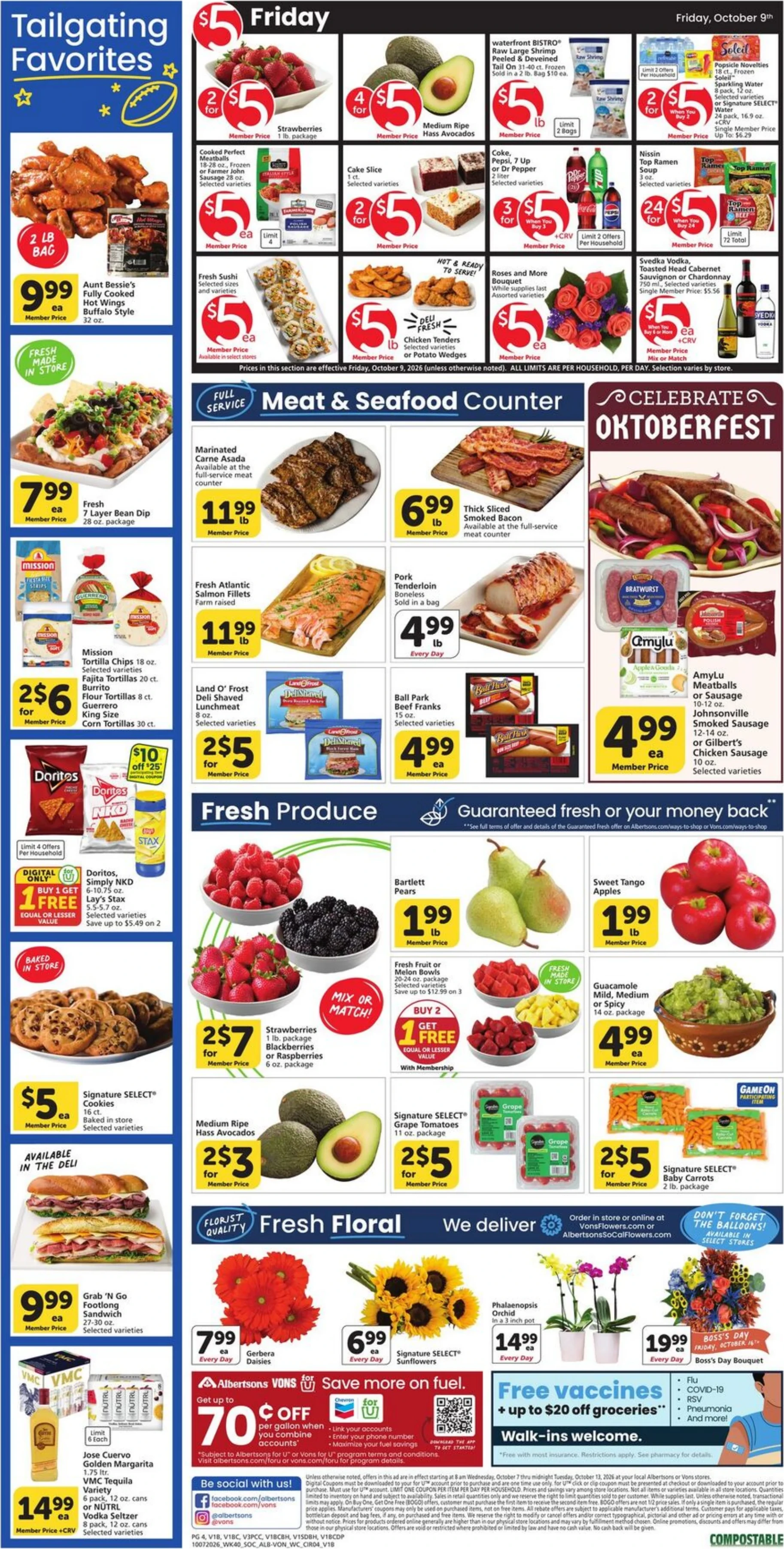 Vons Page 3 of 3, weekly ad for Oct 7 - Oct 13, 2026