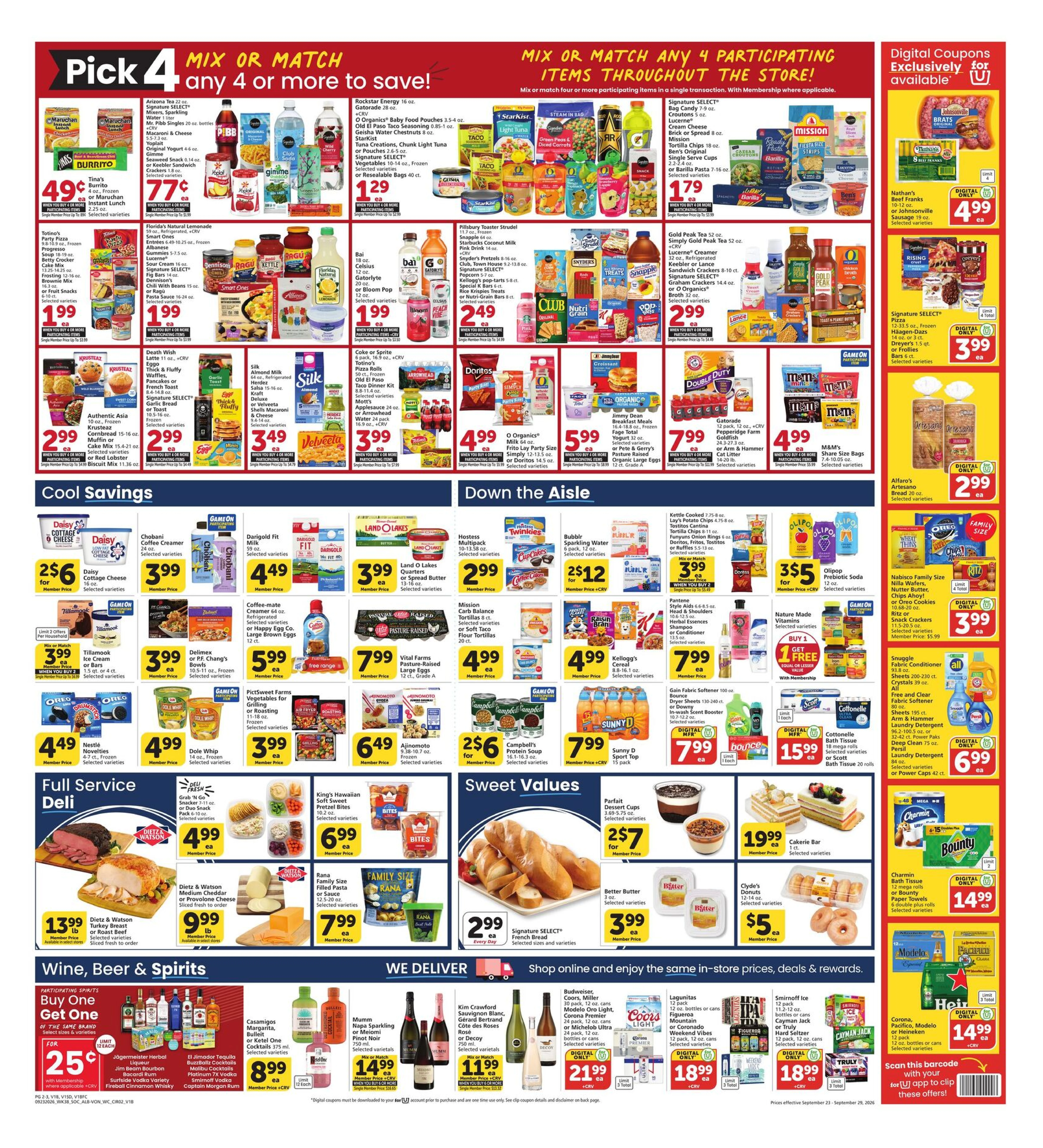 Vons Page 3 of 4, weekly ad for Sep 23 - Sep 29, 2026