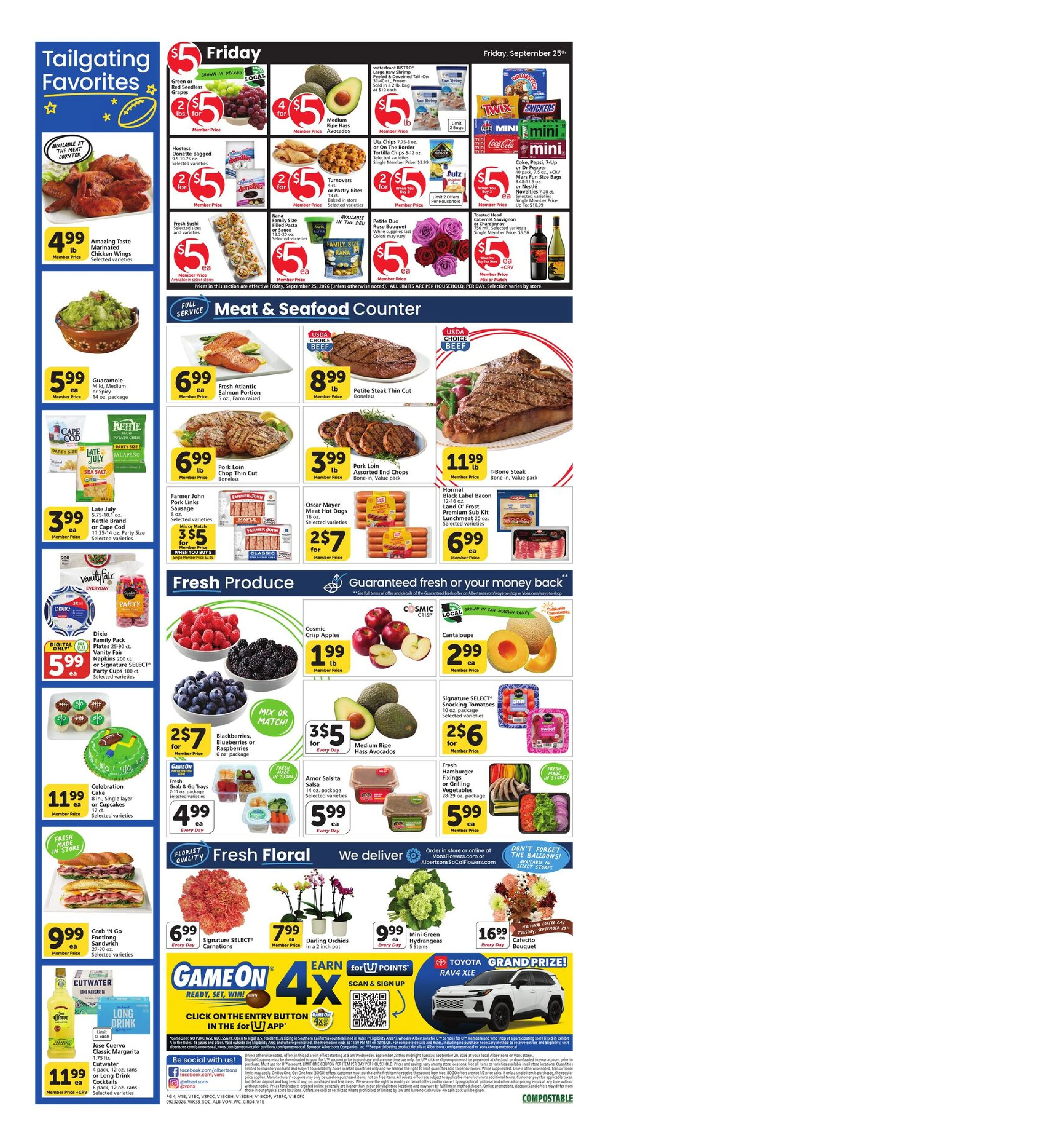 Vons Page 4 of 4, weekly ad for Sep 23 - Sep 29, 2026