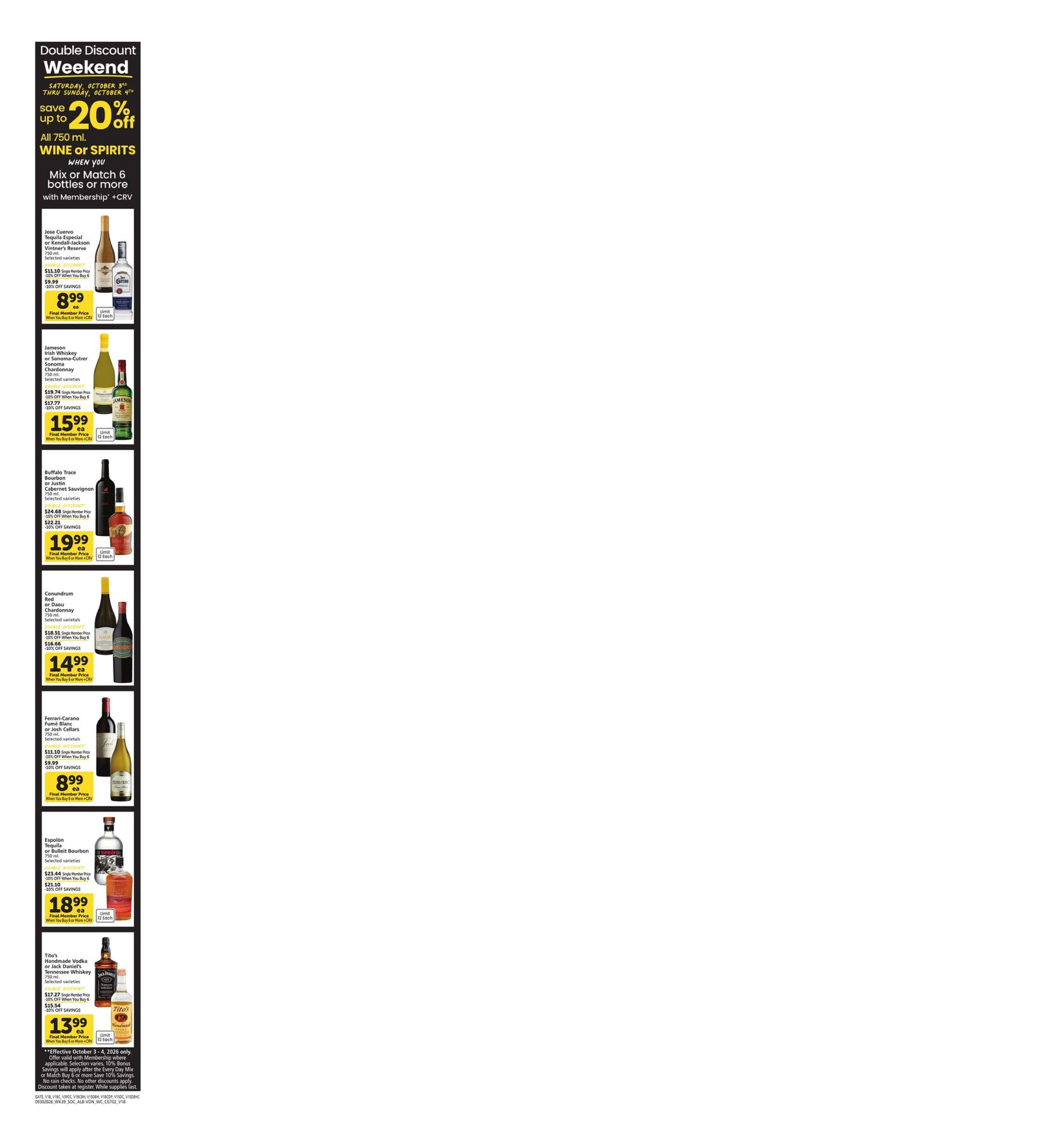 Vons Page 2 of 6, weekly ad for Sep 30 - Oct 6, 2026