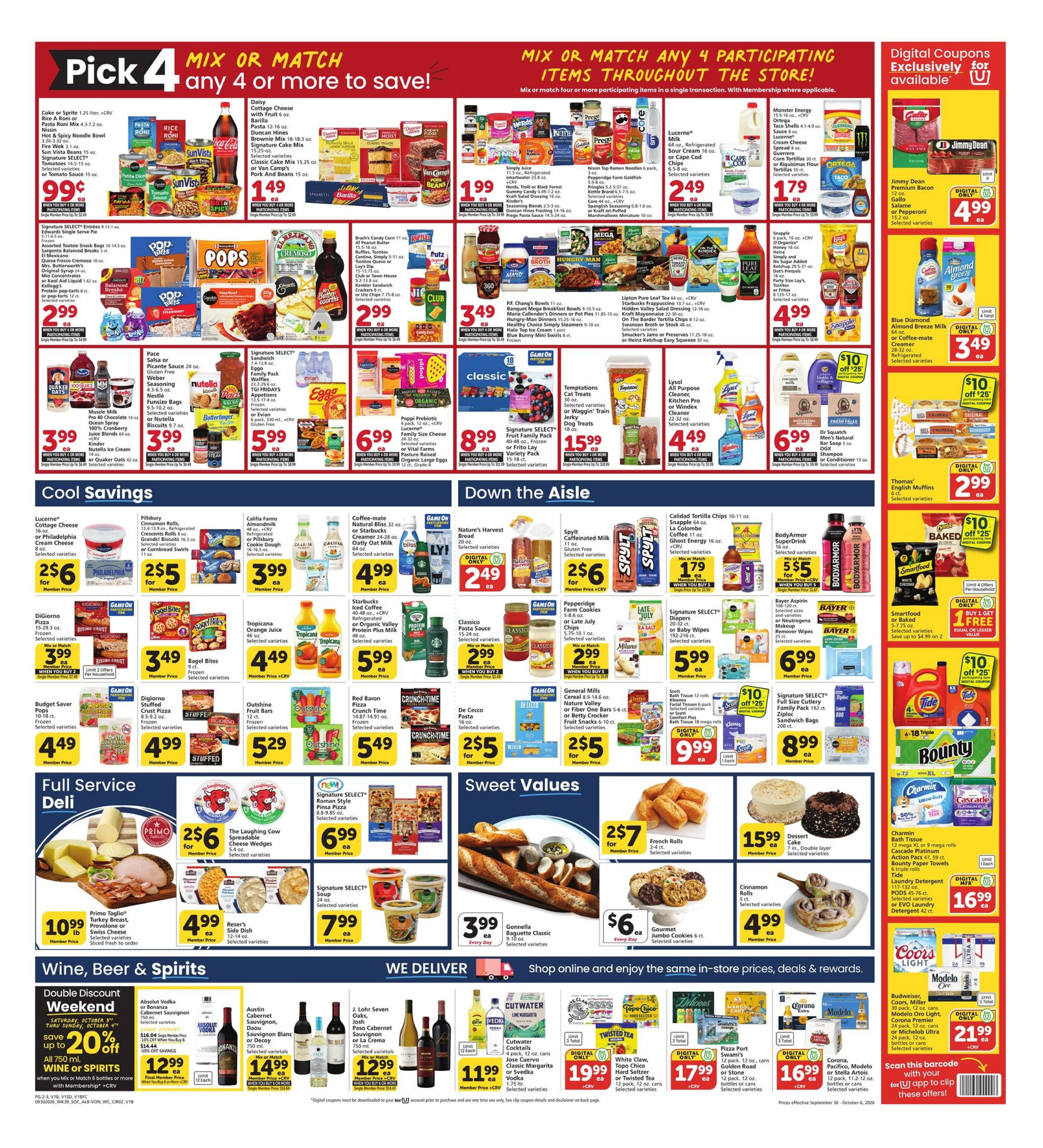 Vons Page 3 of 6, weekly ad for Sep 30 - Oct 6, 2026