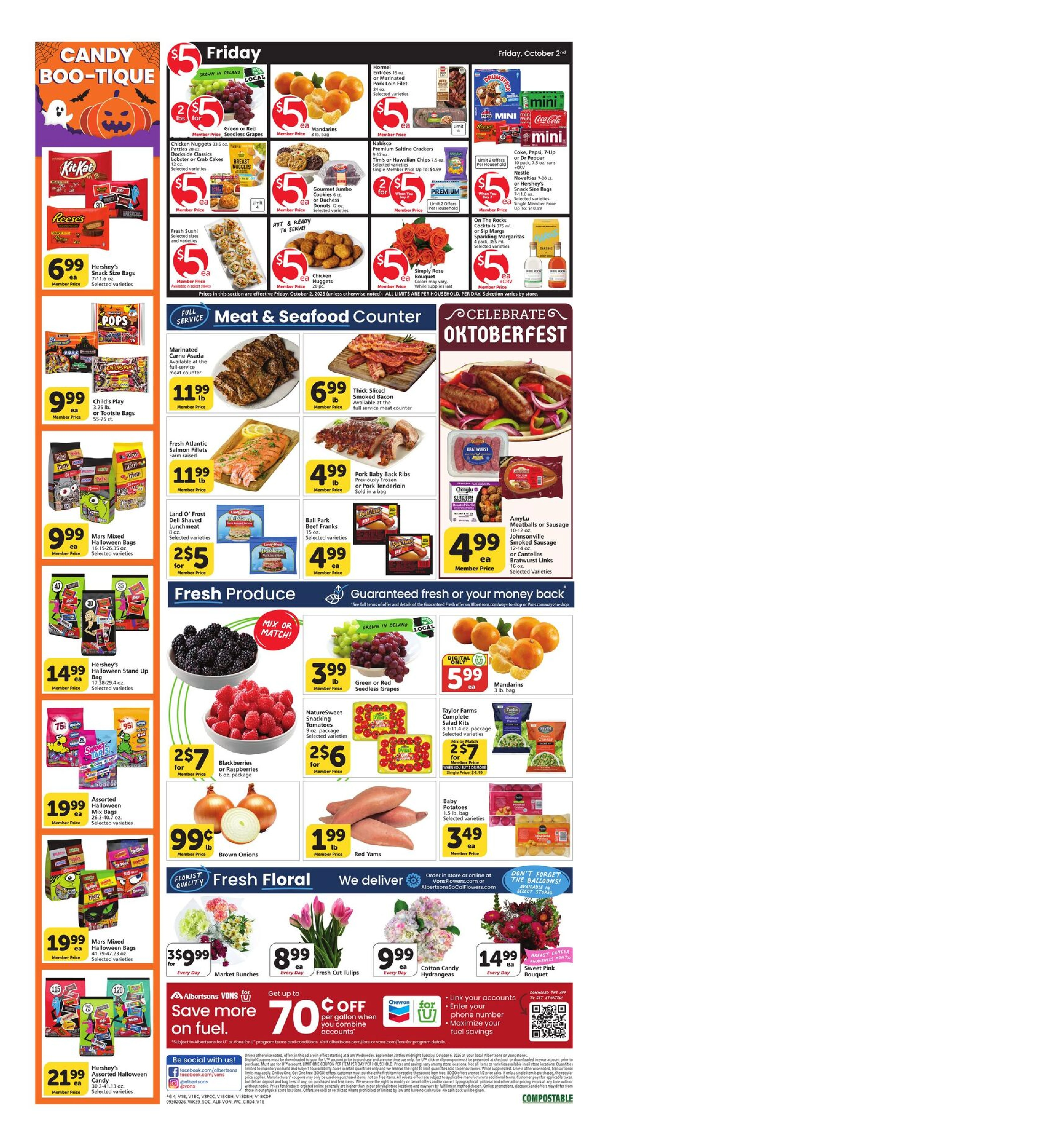 Vons Page 4 of 6, weekly ad for Sep 30 - Oct 6, 2026