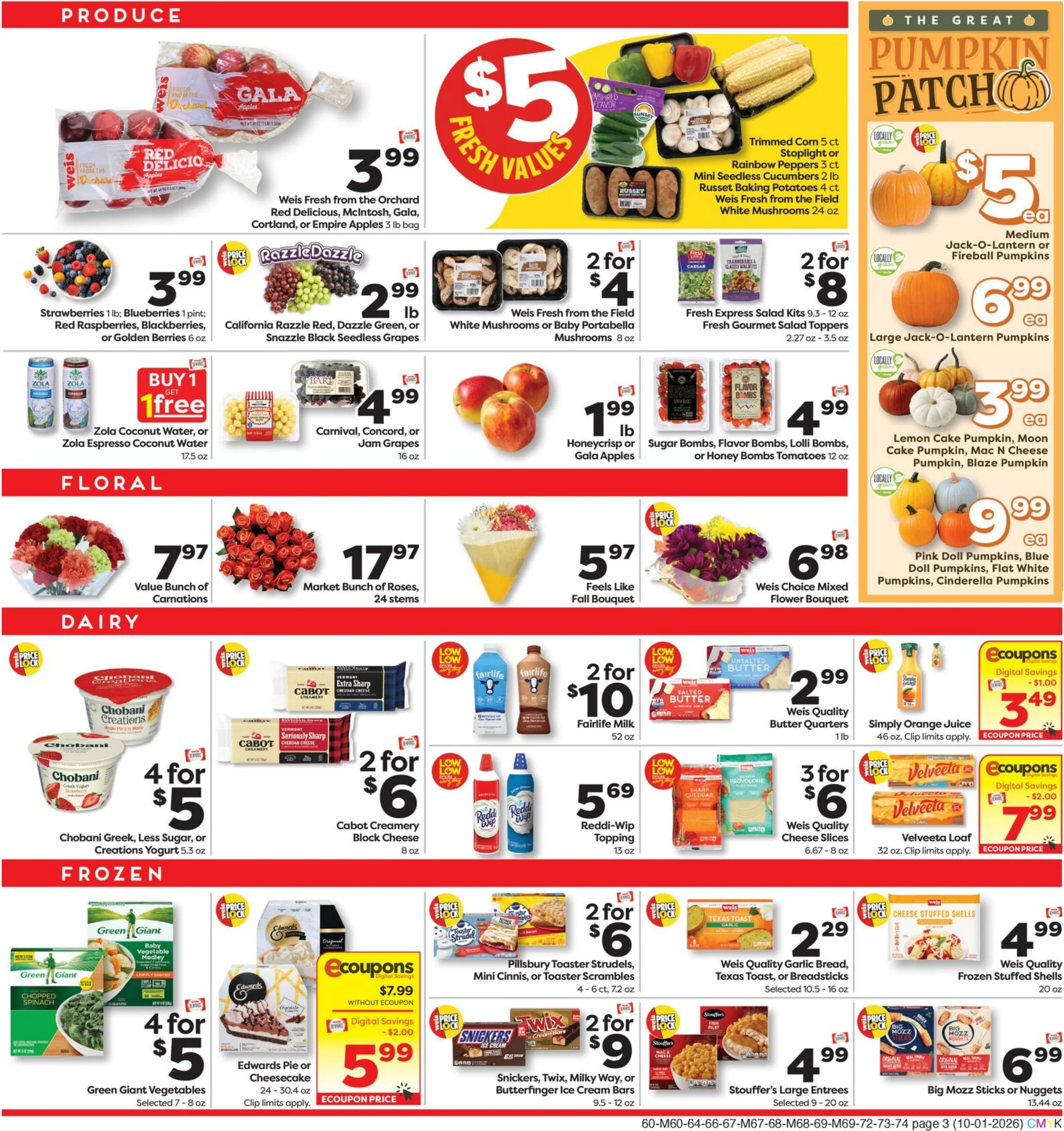 Weis Markets Page 6 of 7, weekly ad for Oct 1 - Oct 7, 2026