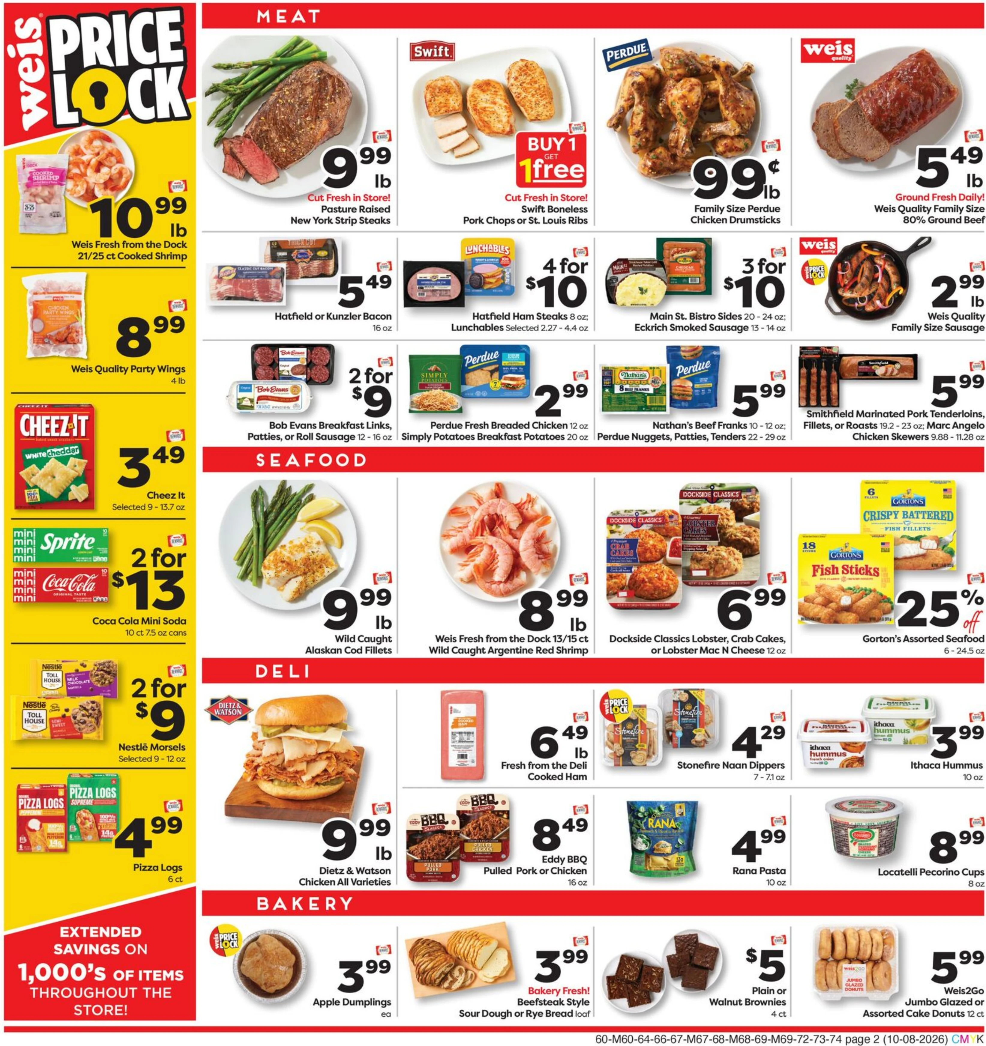 Weis Markets Page 2 of 4, weekly ad for Oct 8 - Oct 14, 2026