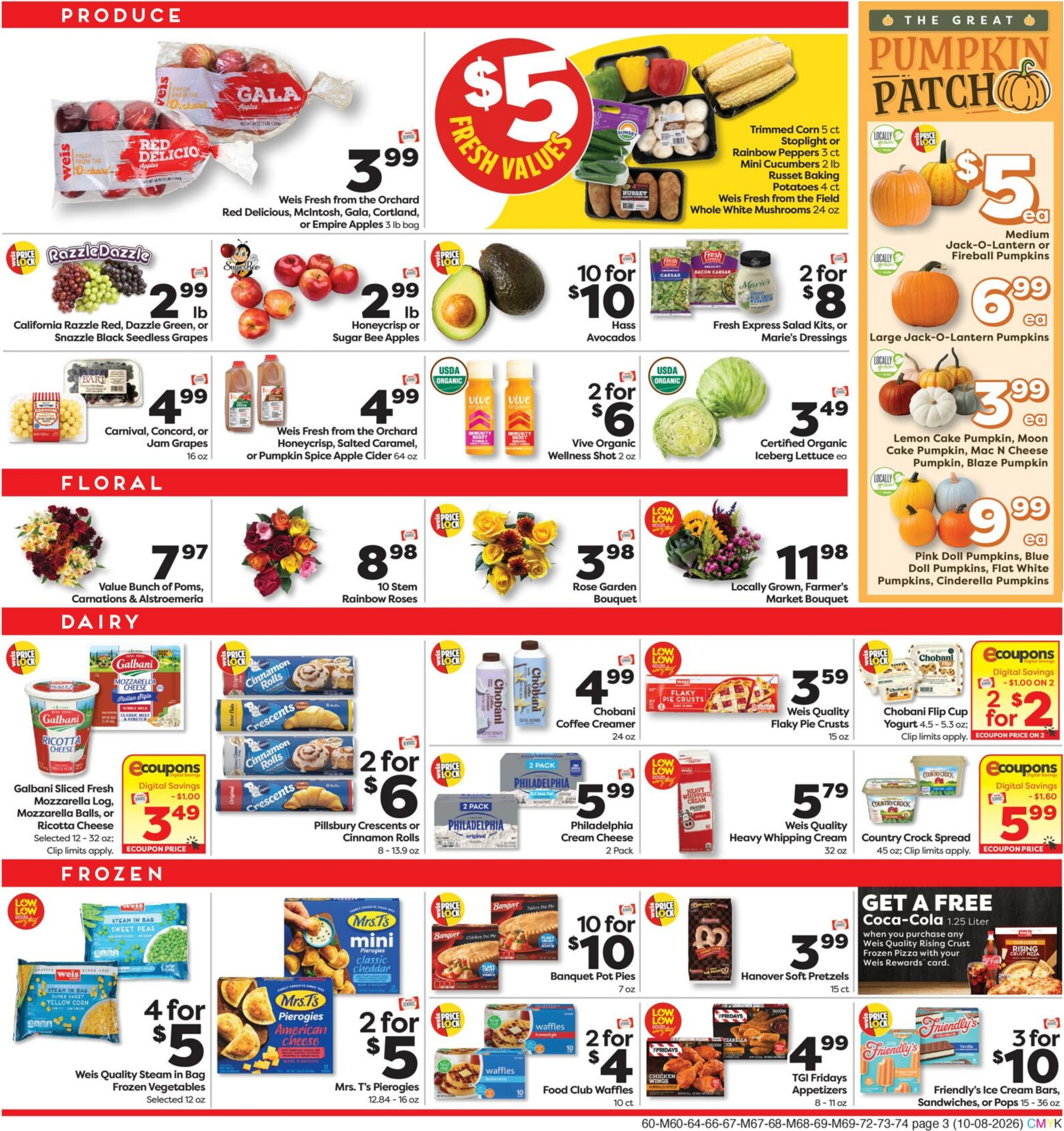 Weis Markets Page 3 of 4, weekly ad for Oct 8 - Oct 14, 2026