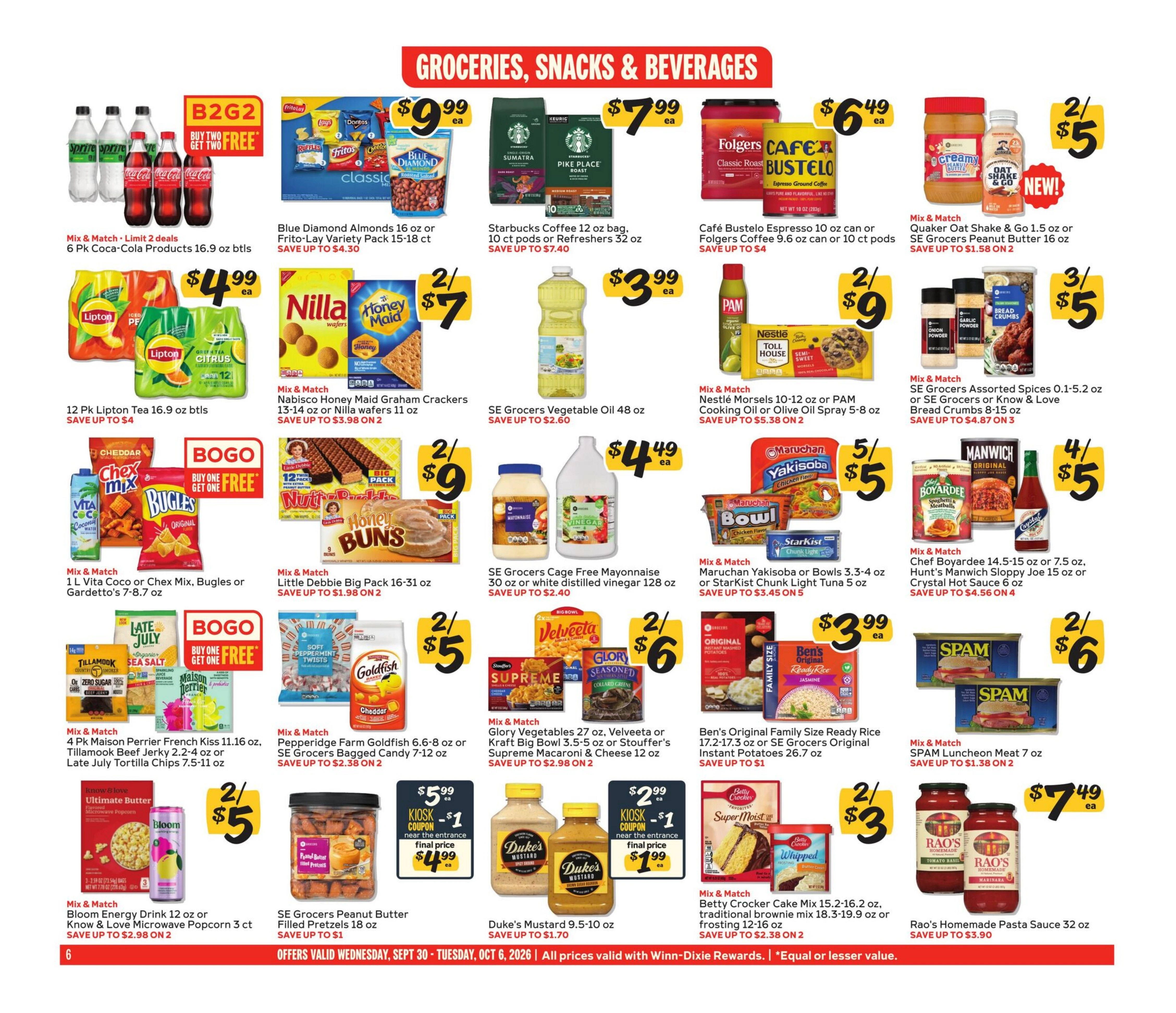 Winn-Dixie Page 6 of 12, weekly ad for Sep 30 - Oct 6, 2026