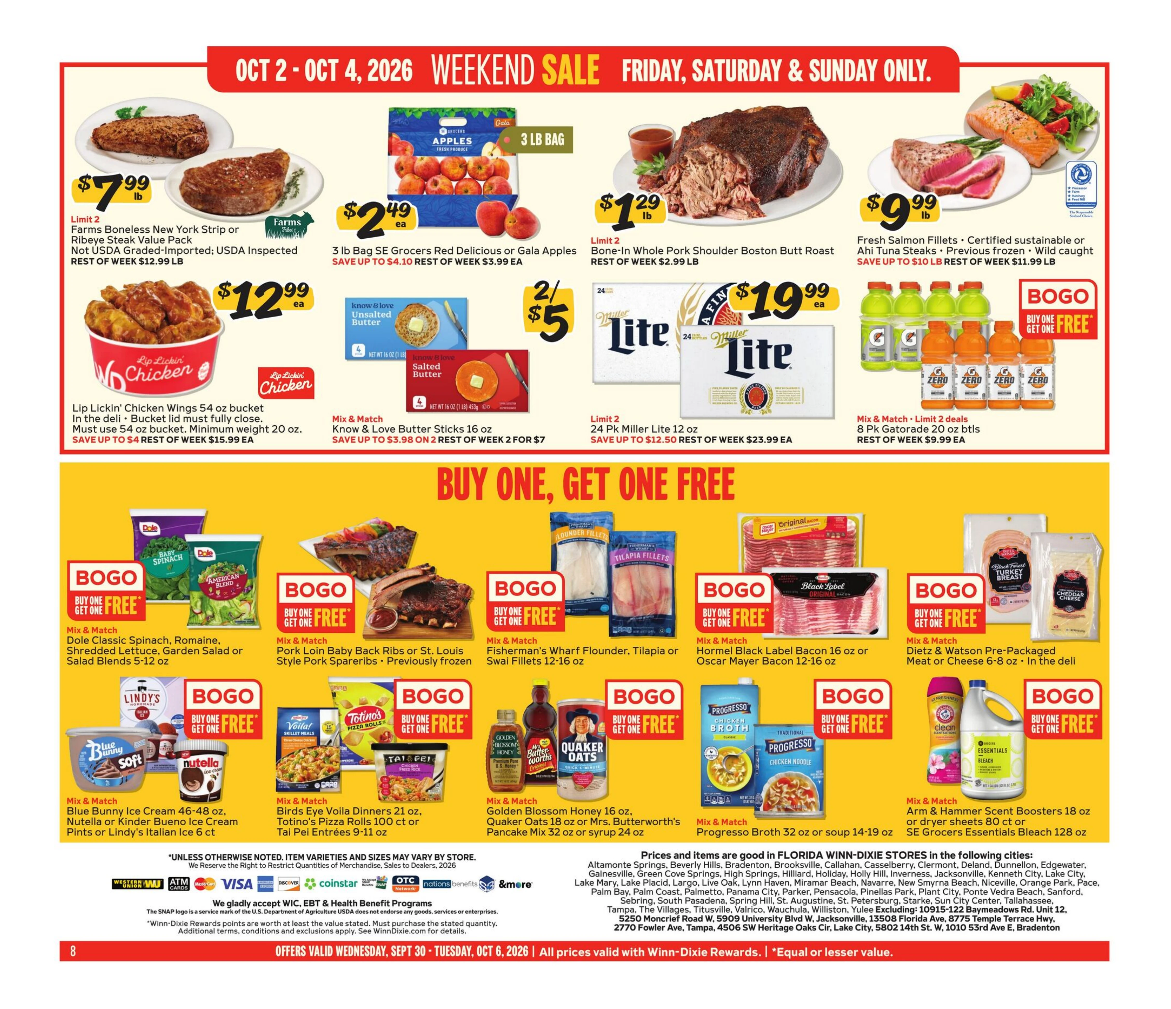 Winn-Dixie Page 8 of 12, weekly ad for Sep 30 - Oct 6, 2026